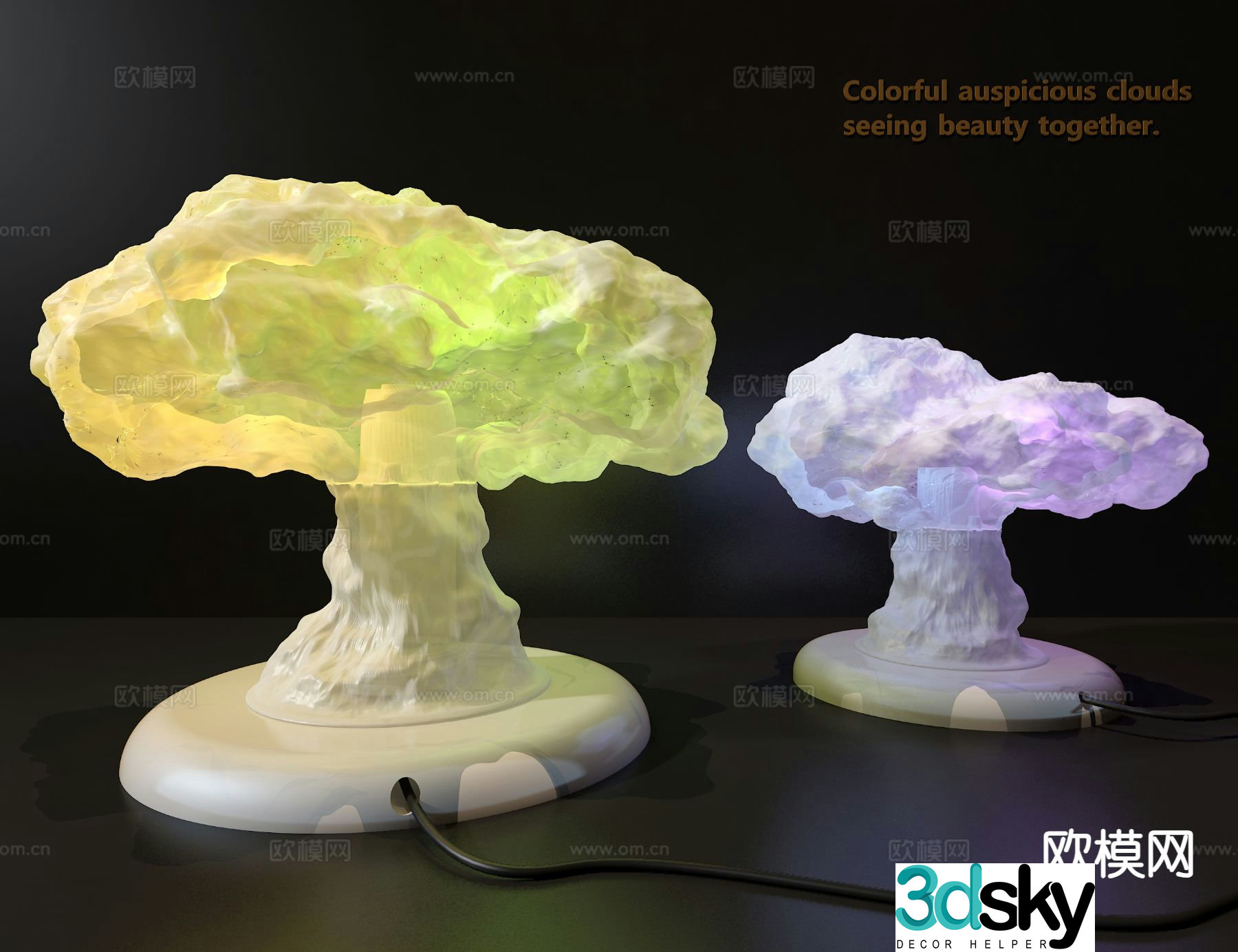 Cloud night light decorative lamp 3d model