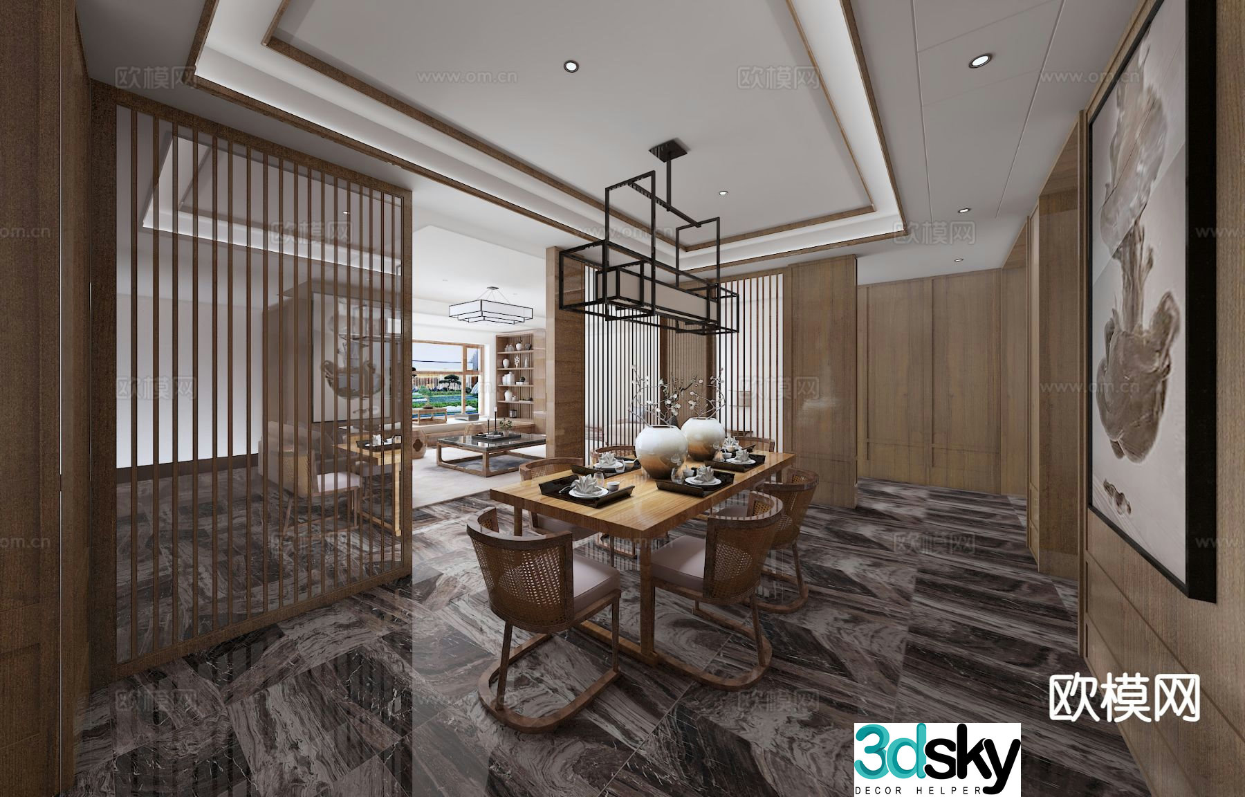New Chinese restaurant 3D model