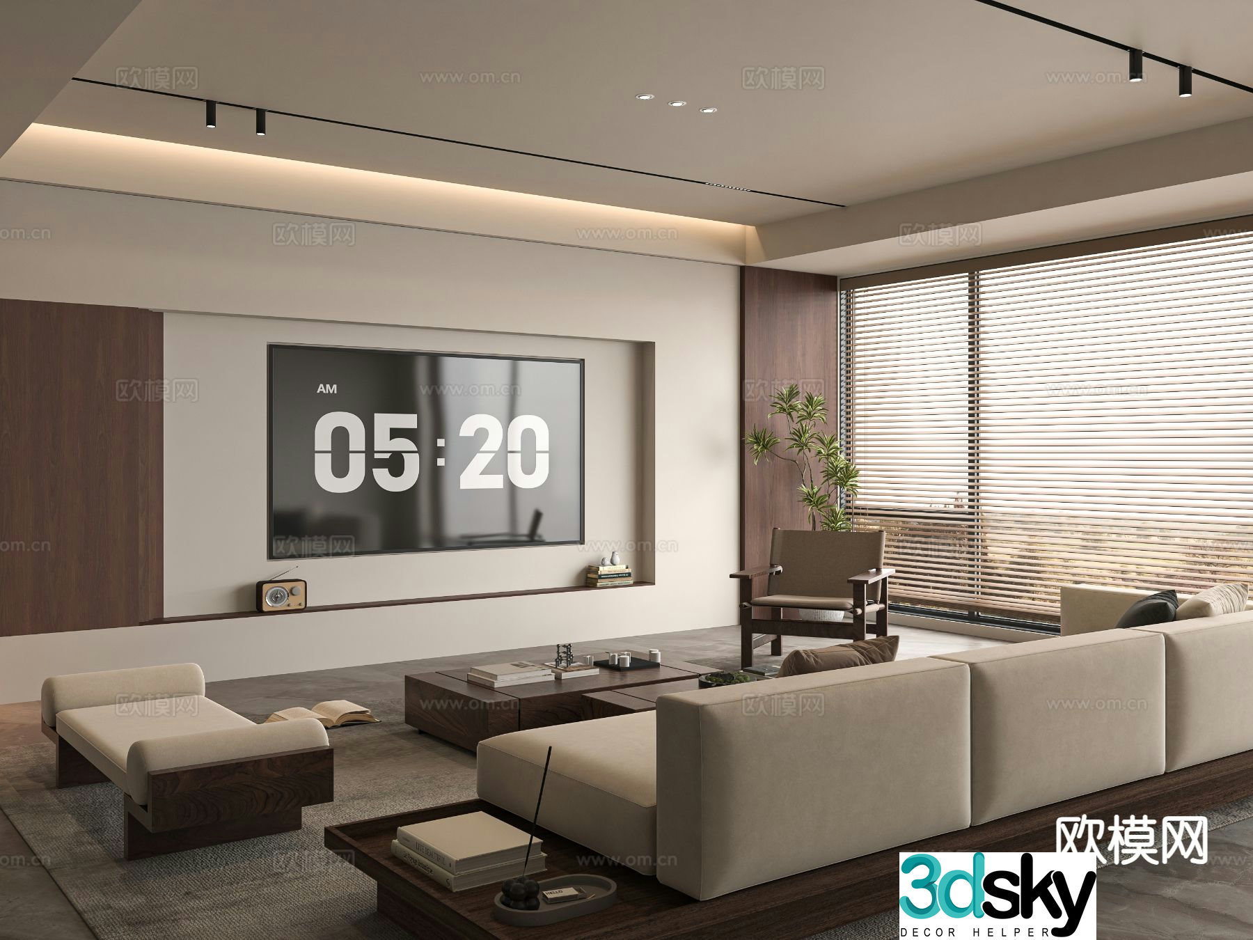 Medieval style living room 3D model