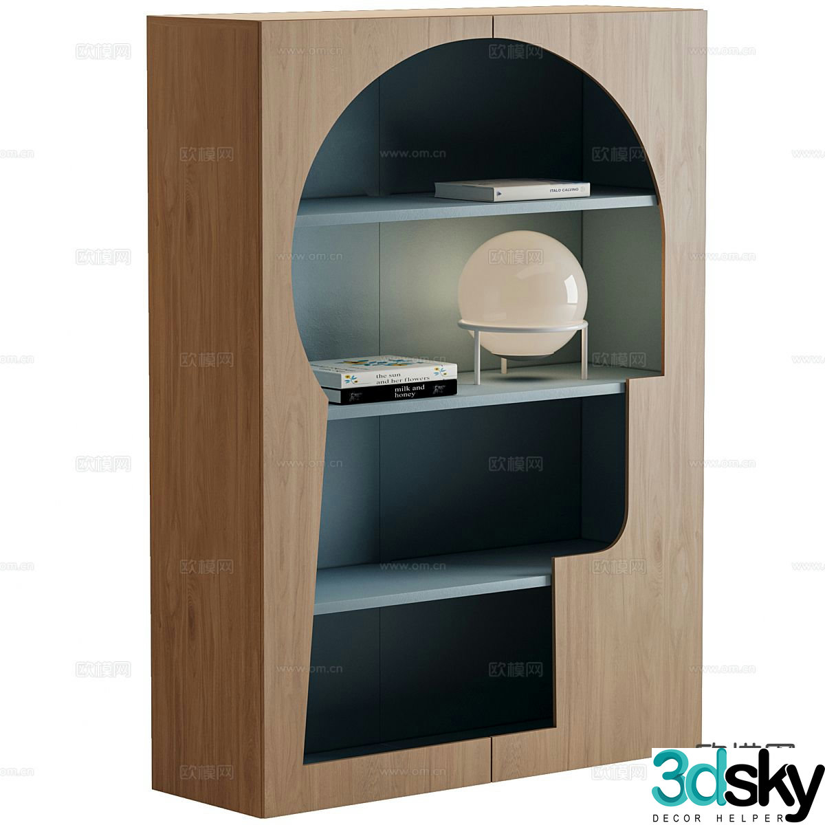 Modern side cabinet chest 3d model