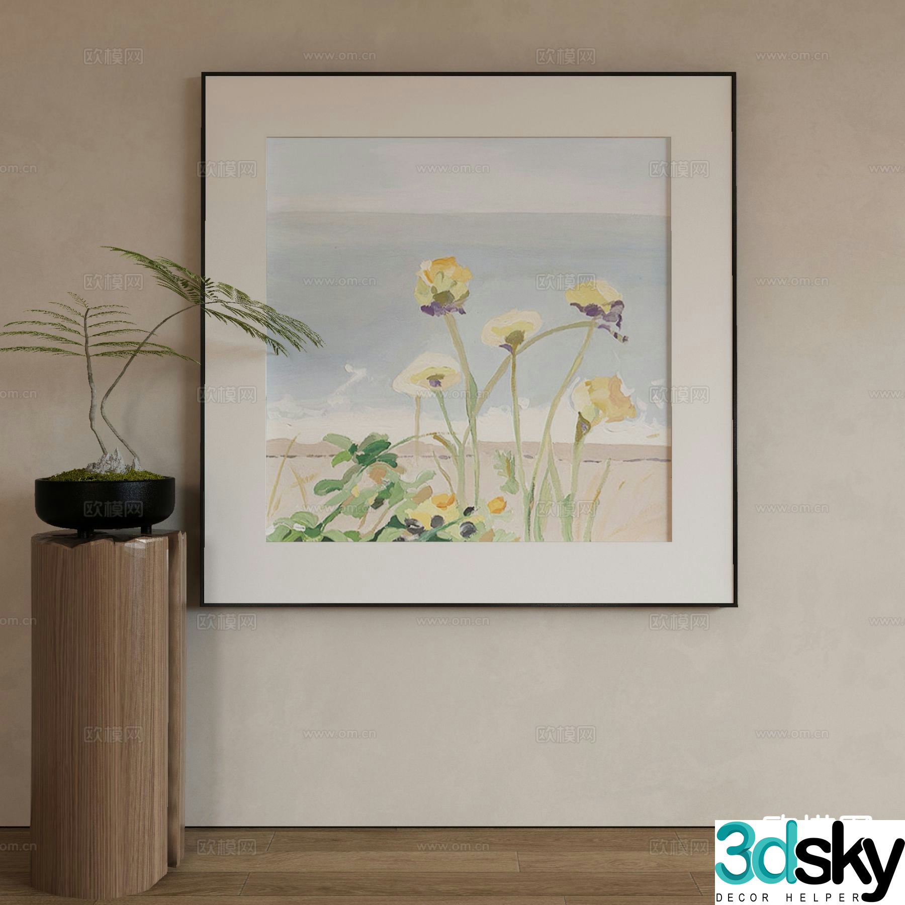Decorative painting art painting hanging painting 3d model