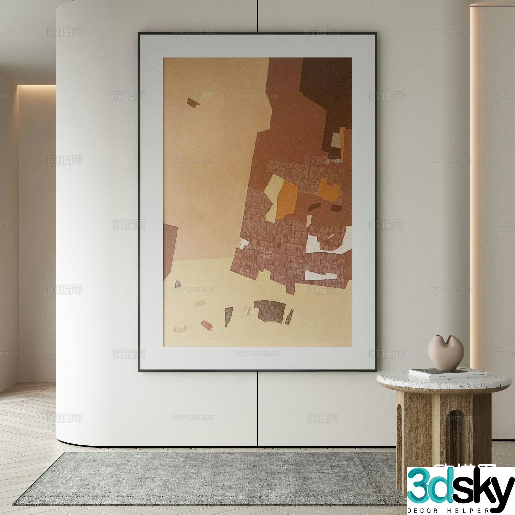 Decorative painting art painting hanging painting 3d model