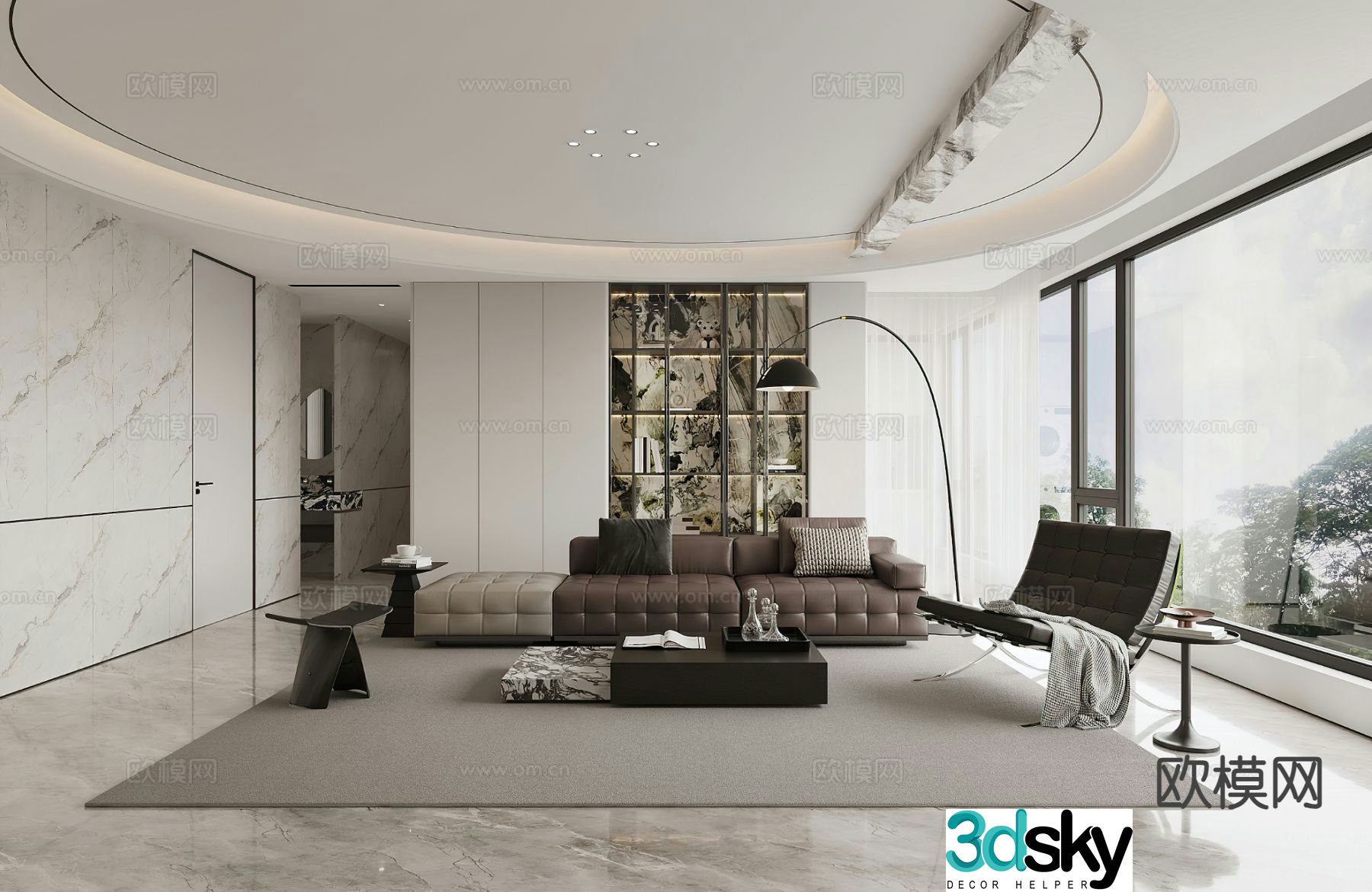 Modern living room 3d model