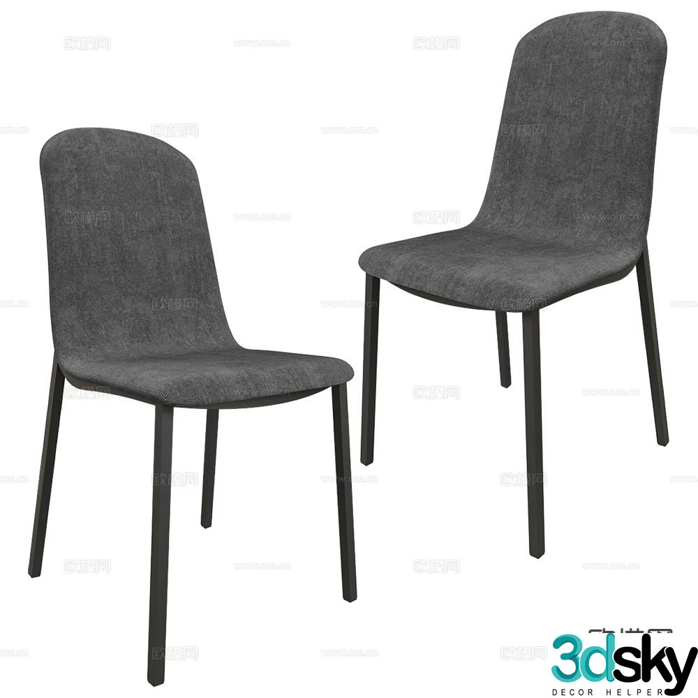 CANCIO modern chair dining chair 3d model