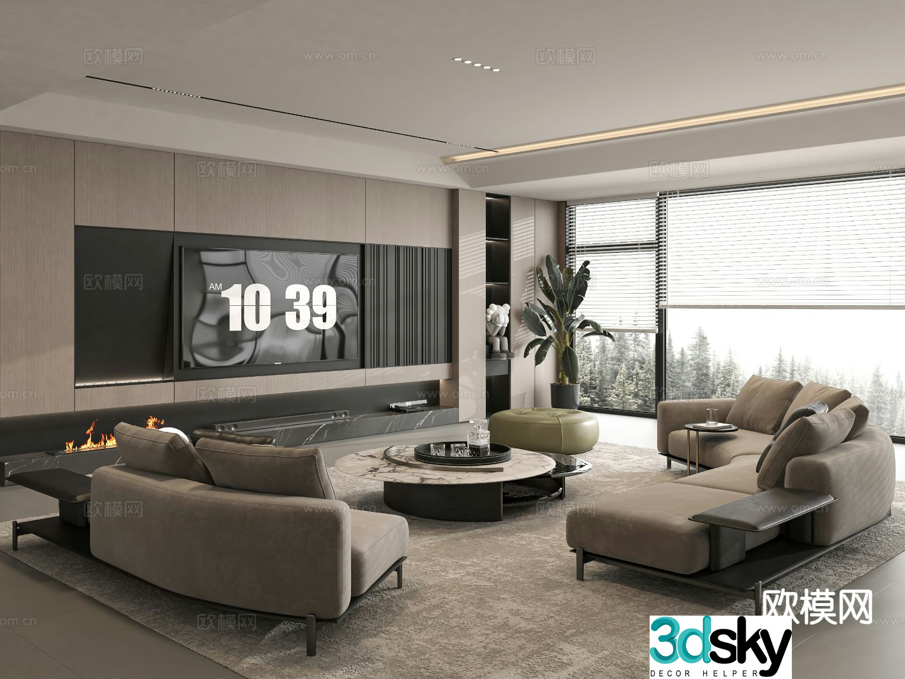 Italian living room 3d model