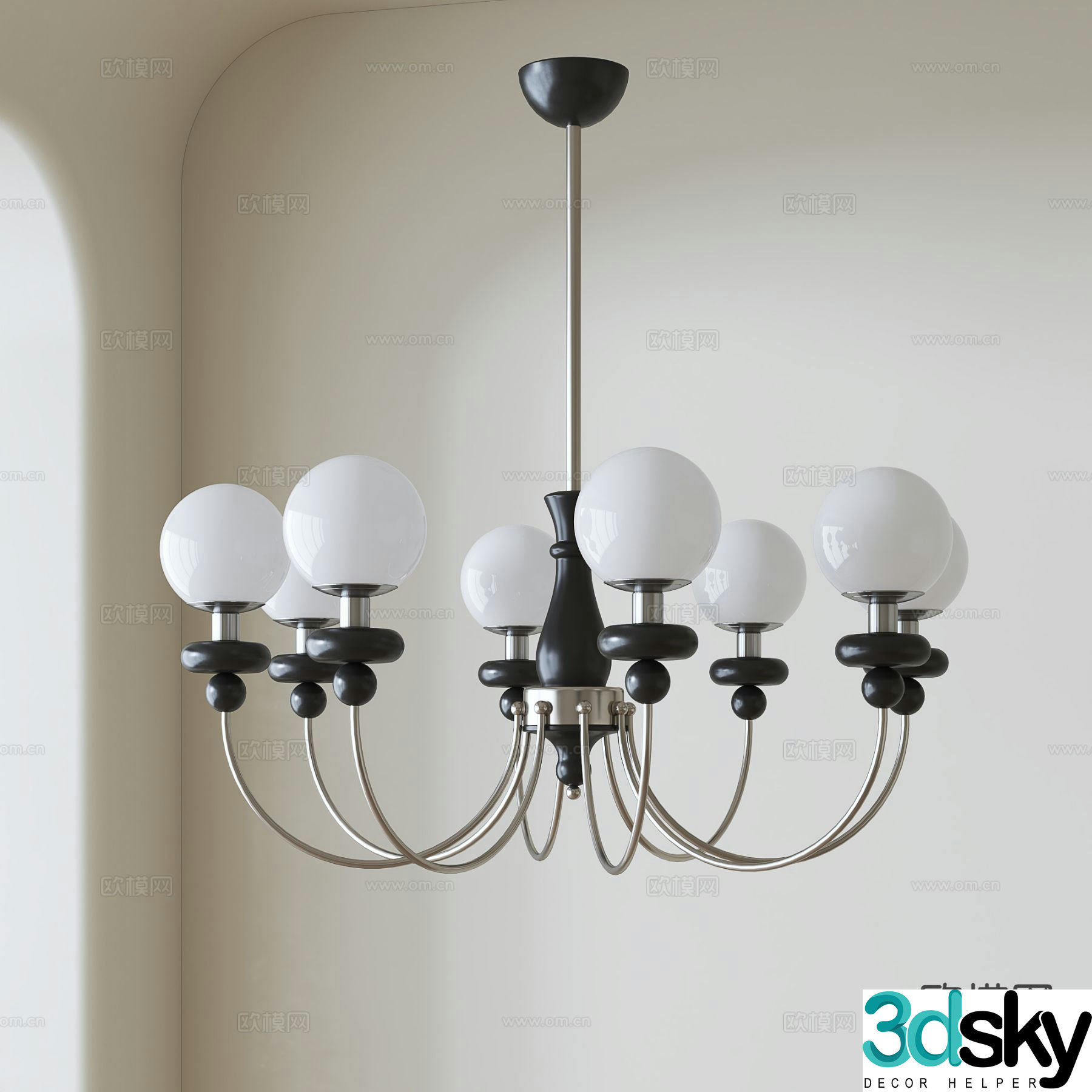French chandelier hall chandelier 3d model