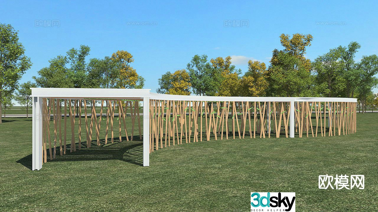 Modern gallery frame 3d model