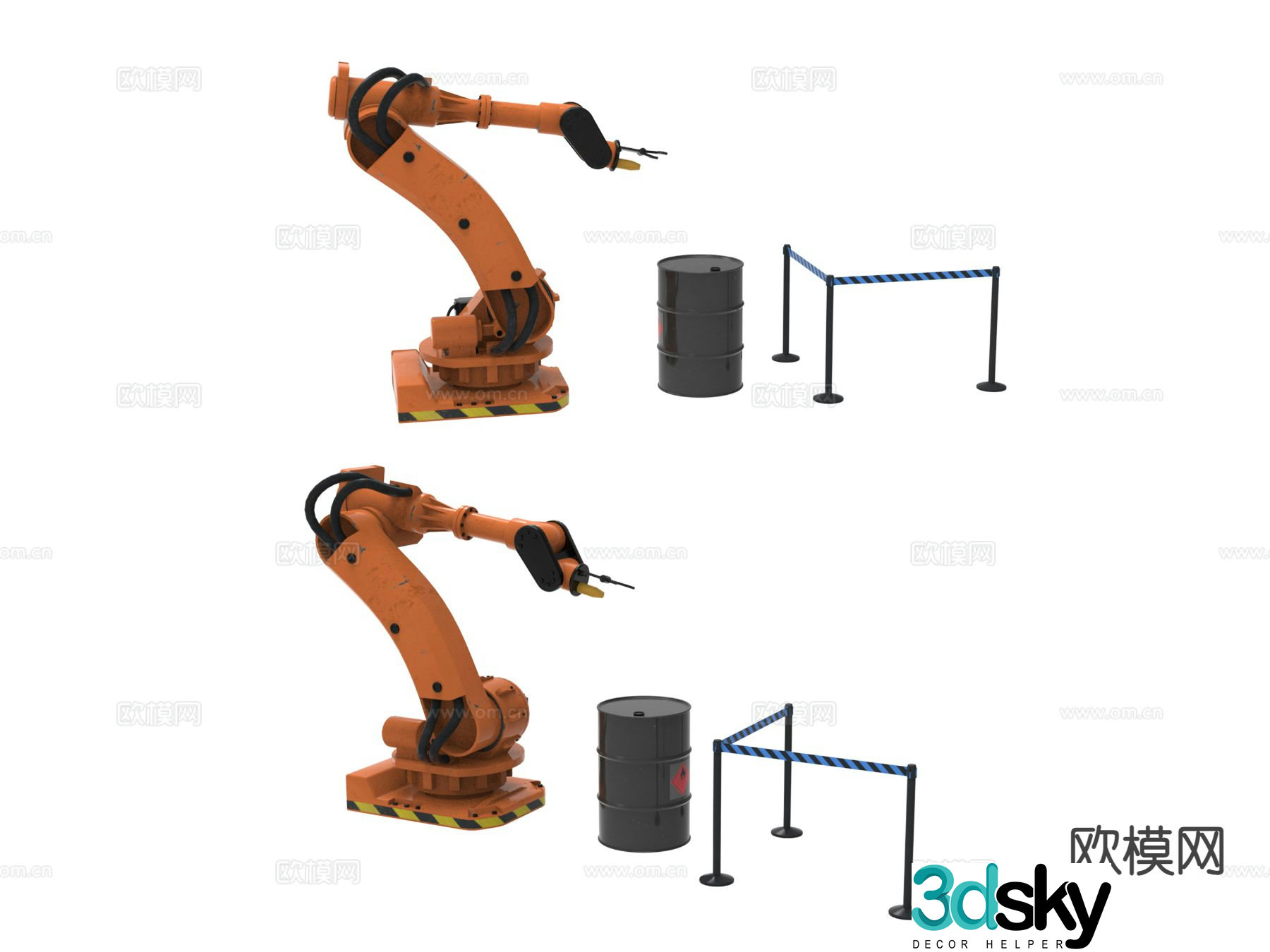 Industrial robotic arm robotic arm 3d model