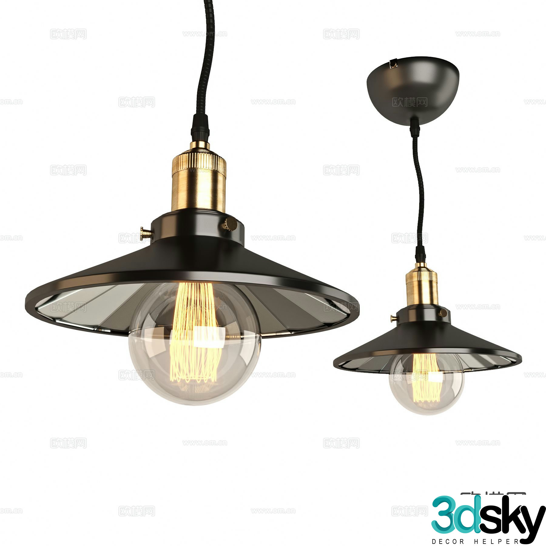 Light luxury chandelier restaurant chandelier 3d model