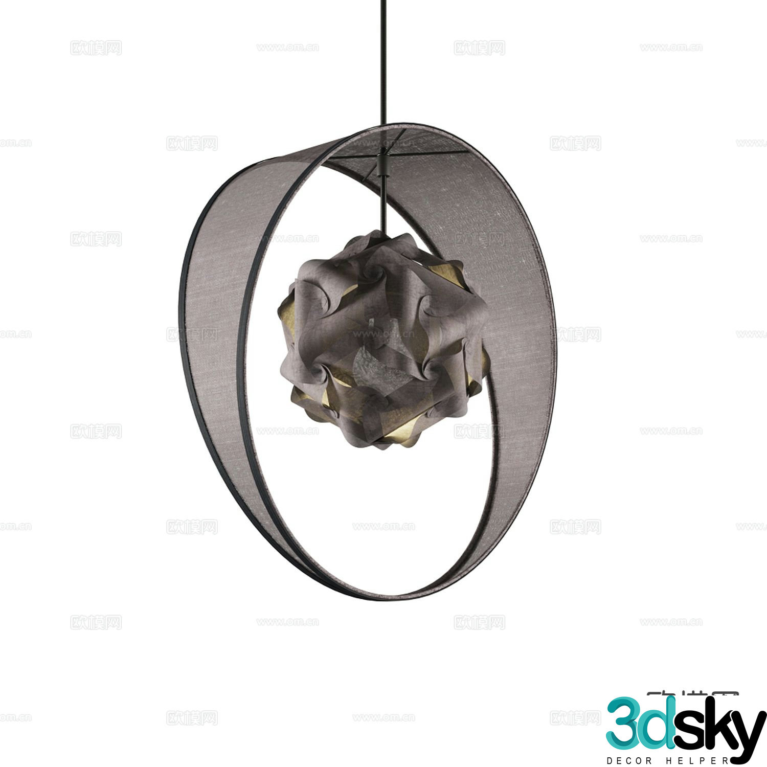Minimalist chandelier art chandelier 3d model