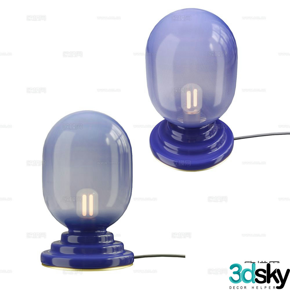 DECHEM simple table lamp glass table lamp 3d model