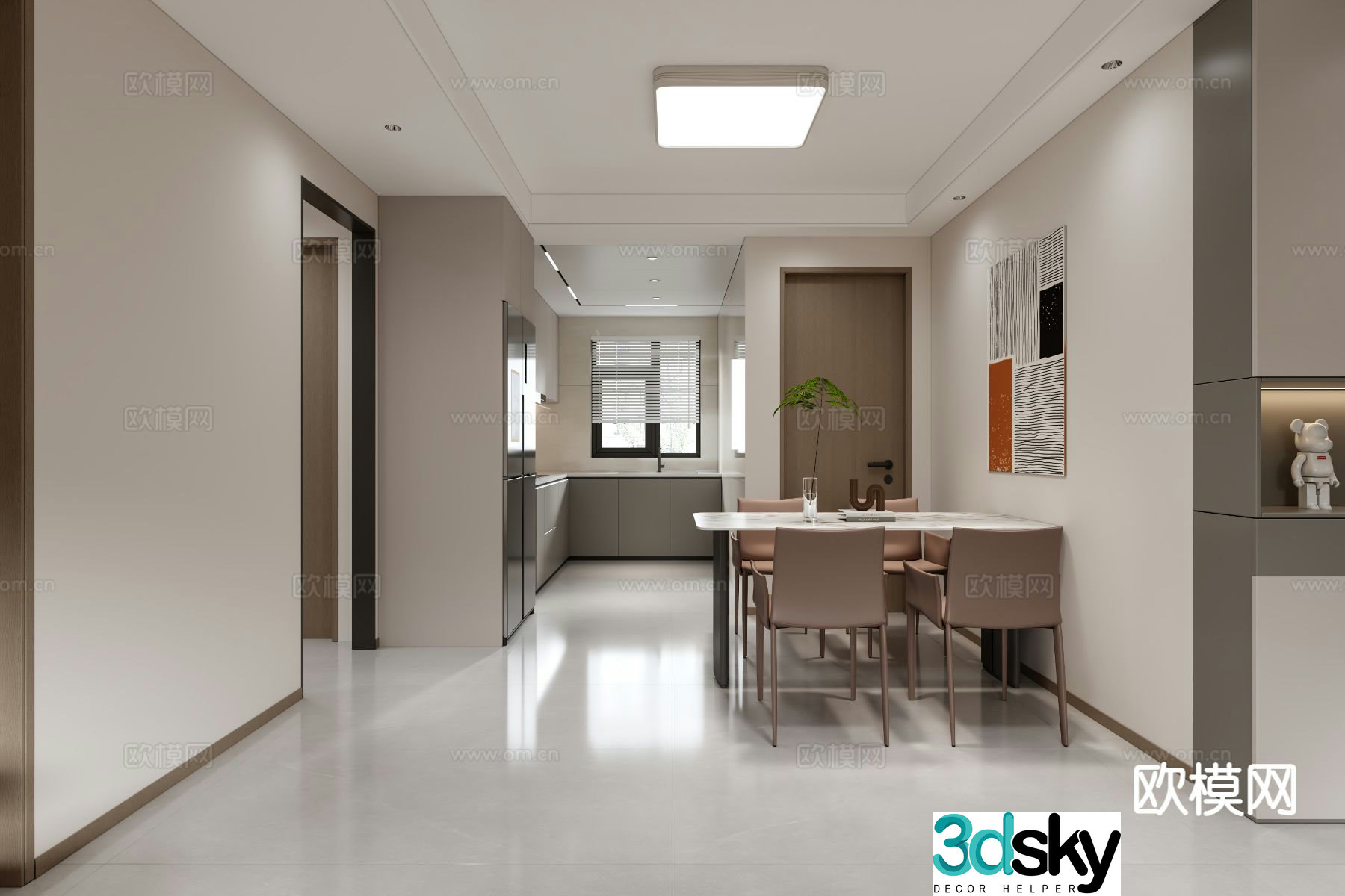 Modern restaurant 3d model