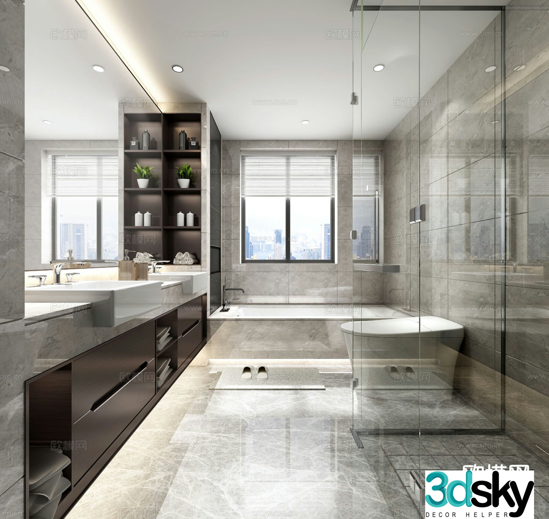 Modern bathroom bathroom 3d model