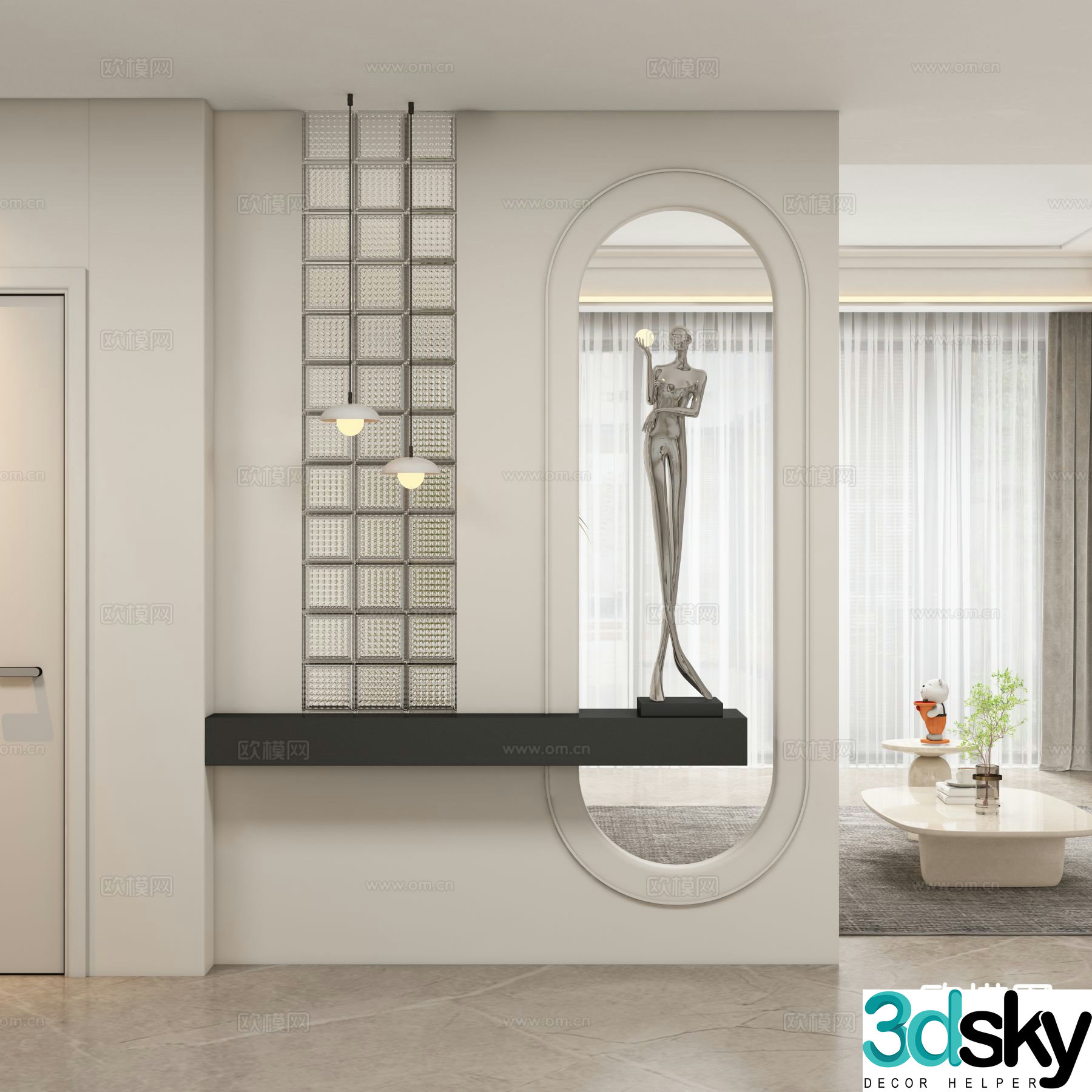 Entrance hall entrance hall aisle 3D model