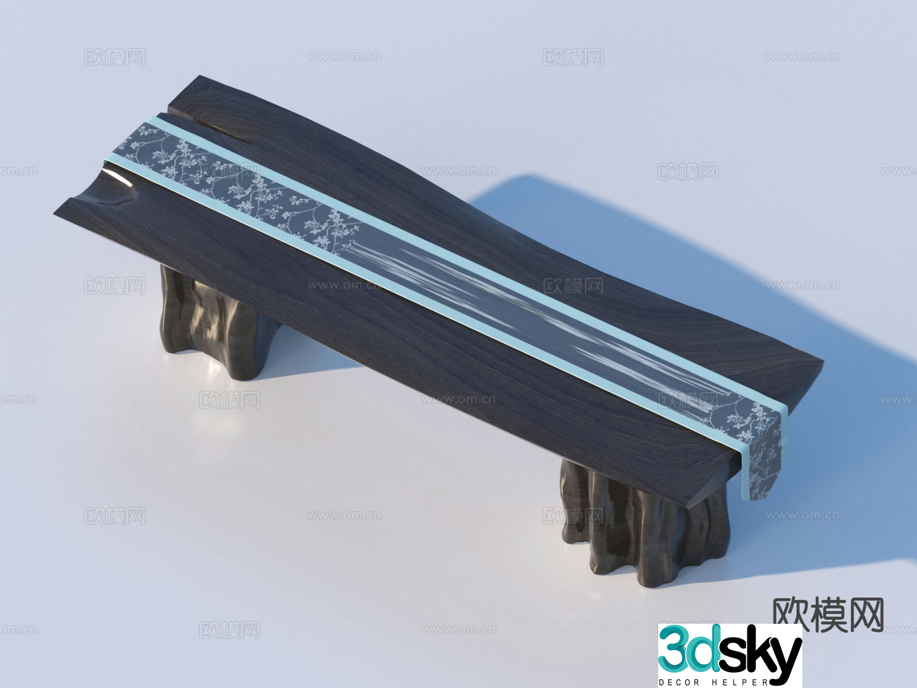 New Chinese style tea table tea table 3d model