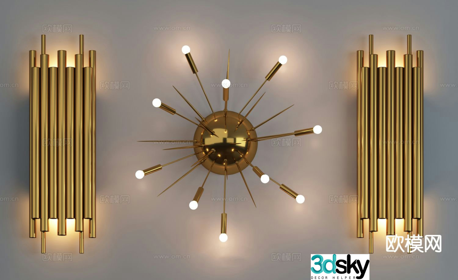 Light luxury wall lamp bedside wall lamp 3d model