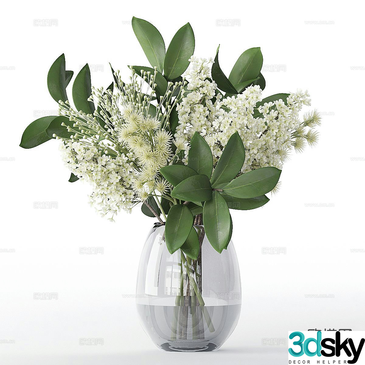 vase floral arrangement flowers flower arrangement 3d model