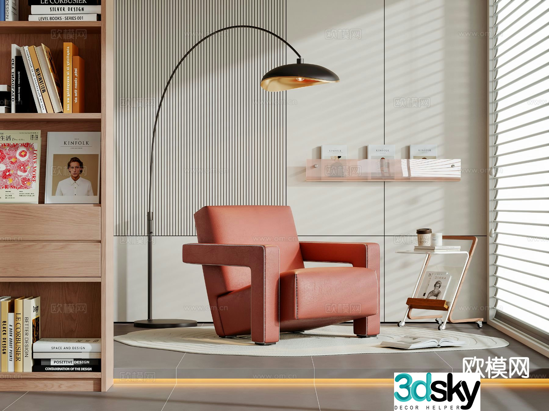 Modern chair sofa chair leisure chair 3d model