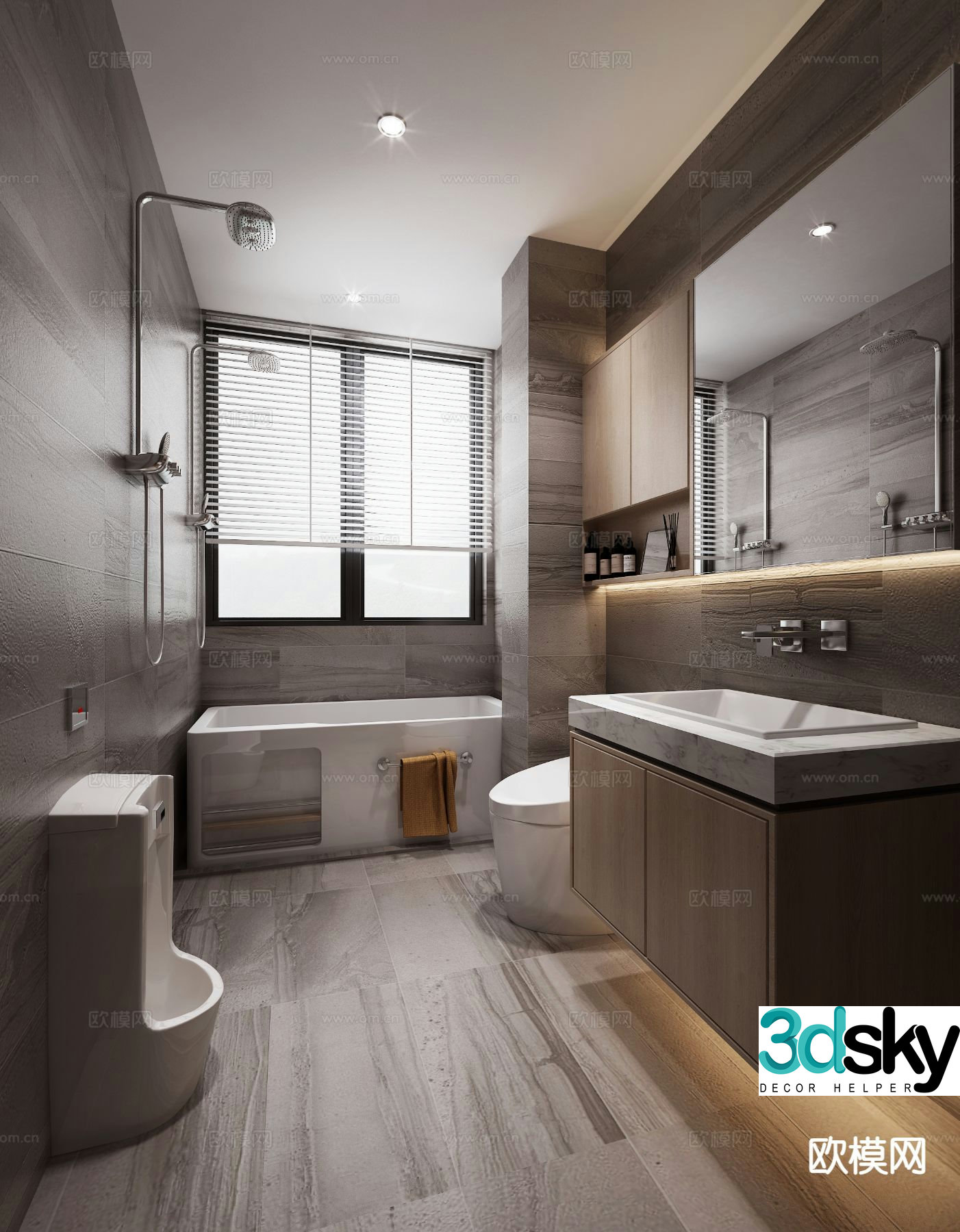 Modern bathroom bathroom 3d model