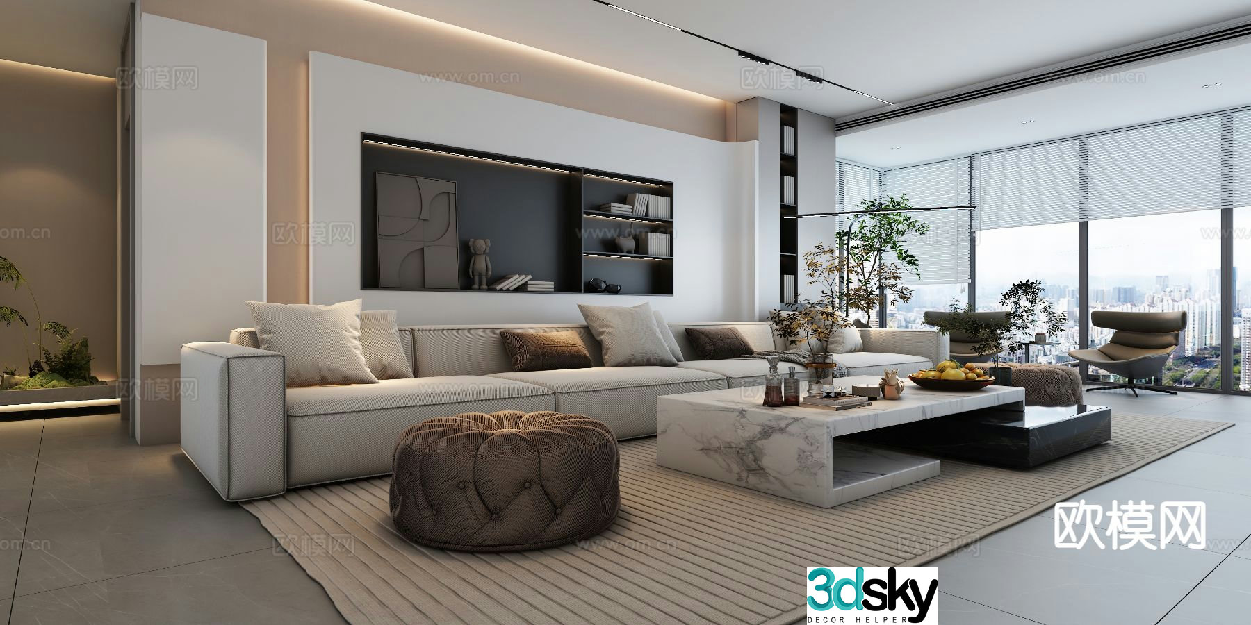 Modern living room 3d model