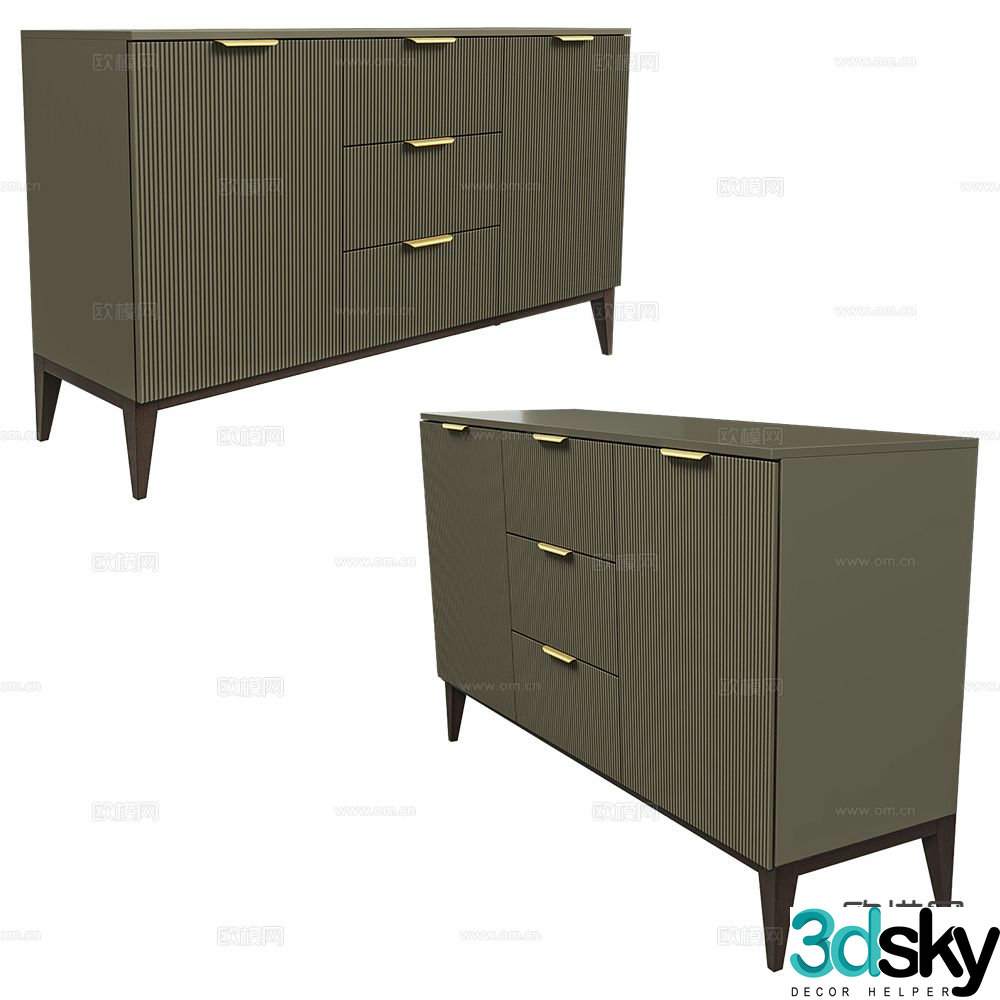Mister side cabinet drawer 3d model