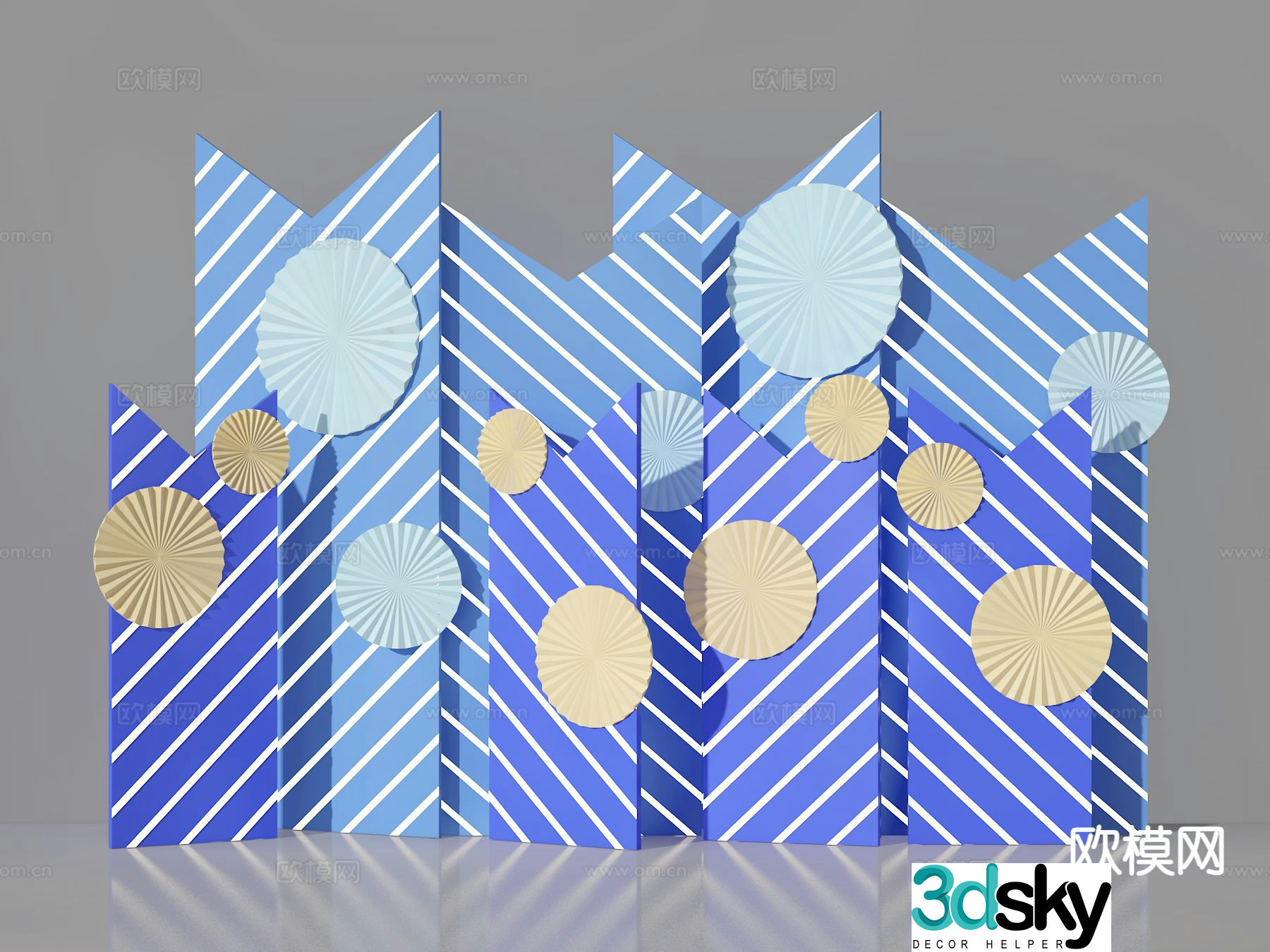 Internet celebrity beauty check-in wall 3D model