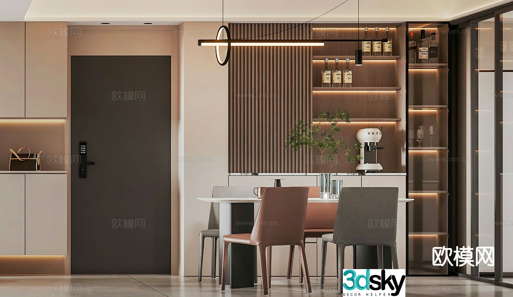 Modern restaurant 3d model