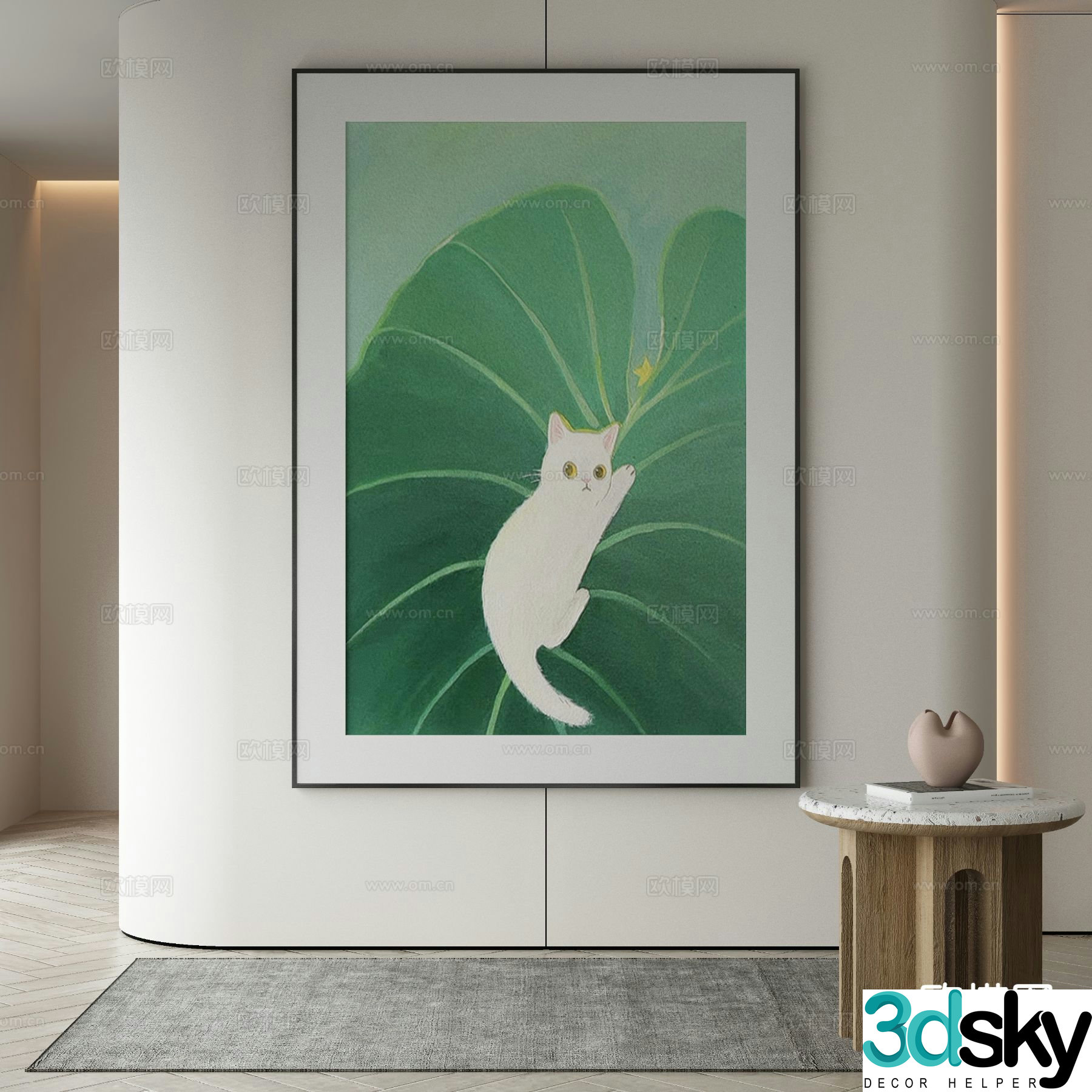 Decorative painting animal painting hanging painting 3d model