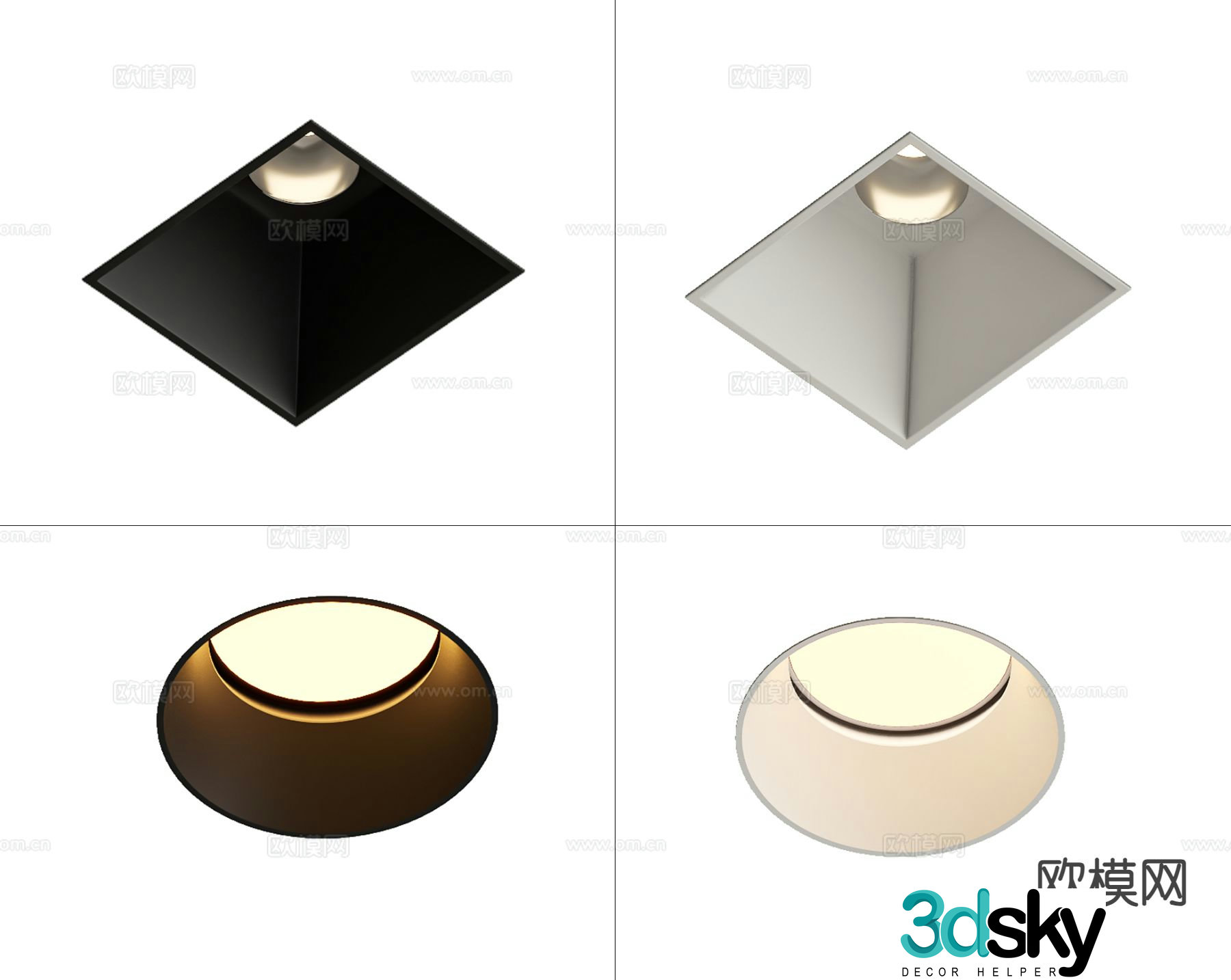 Modern downlight spotlight track light 3d model