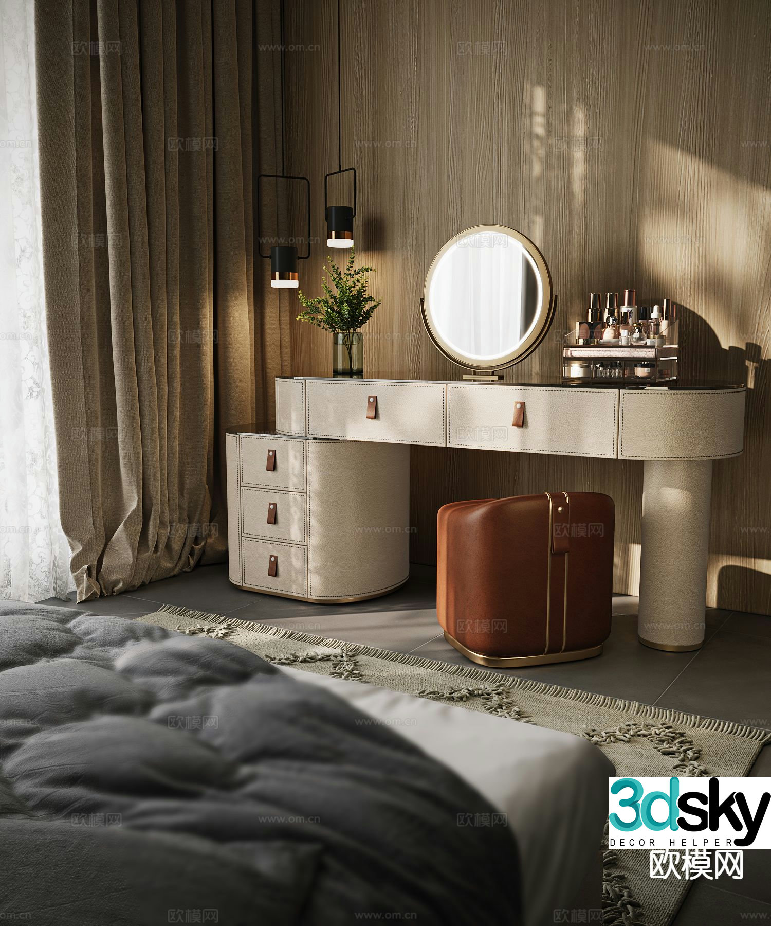 Italian dressing table dressing table 3d model