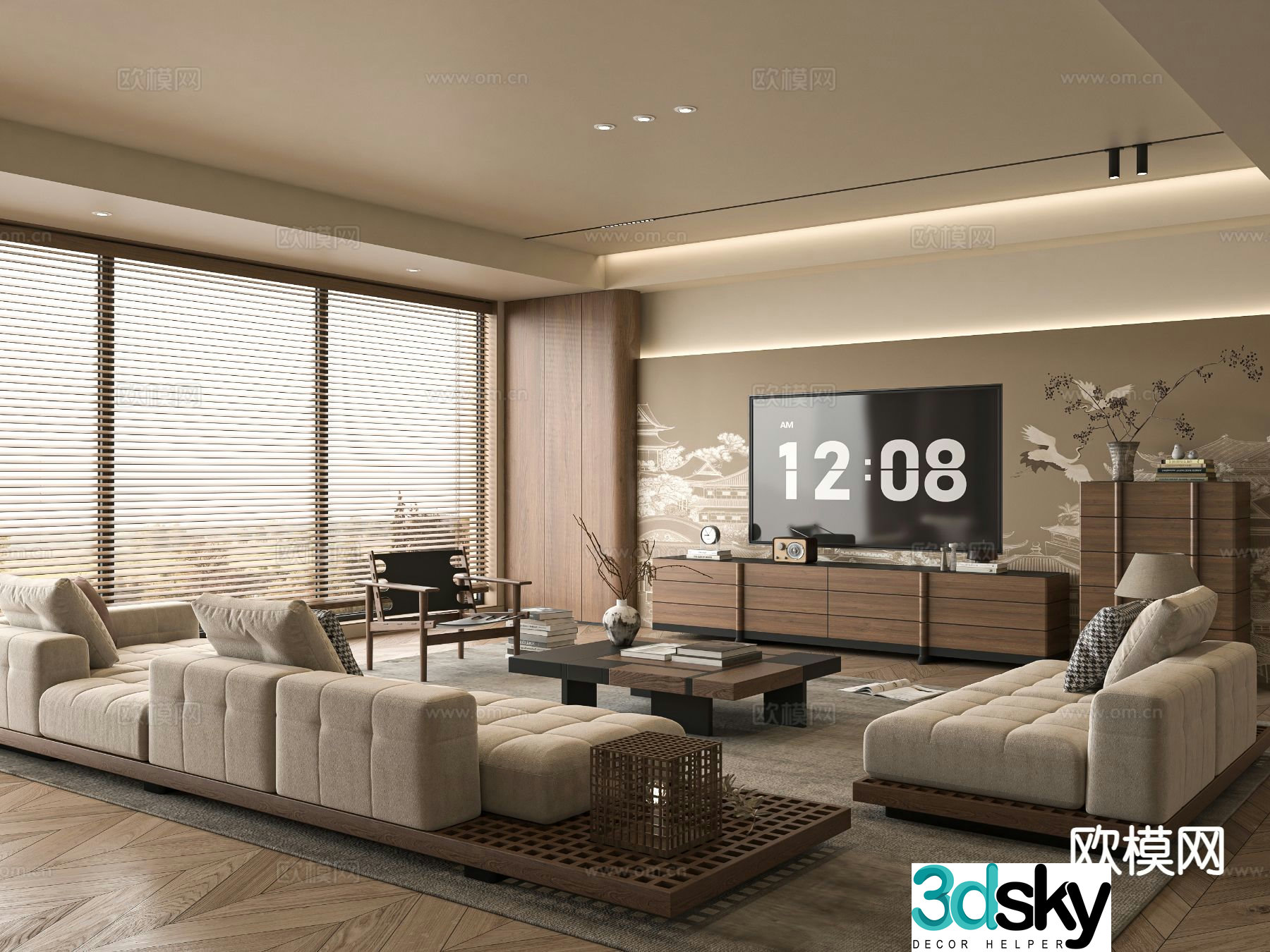 Medieval style living room 3D model