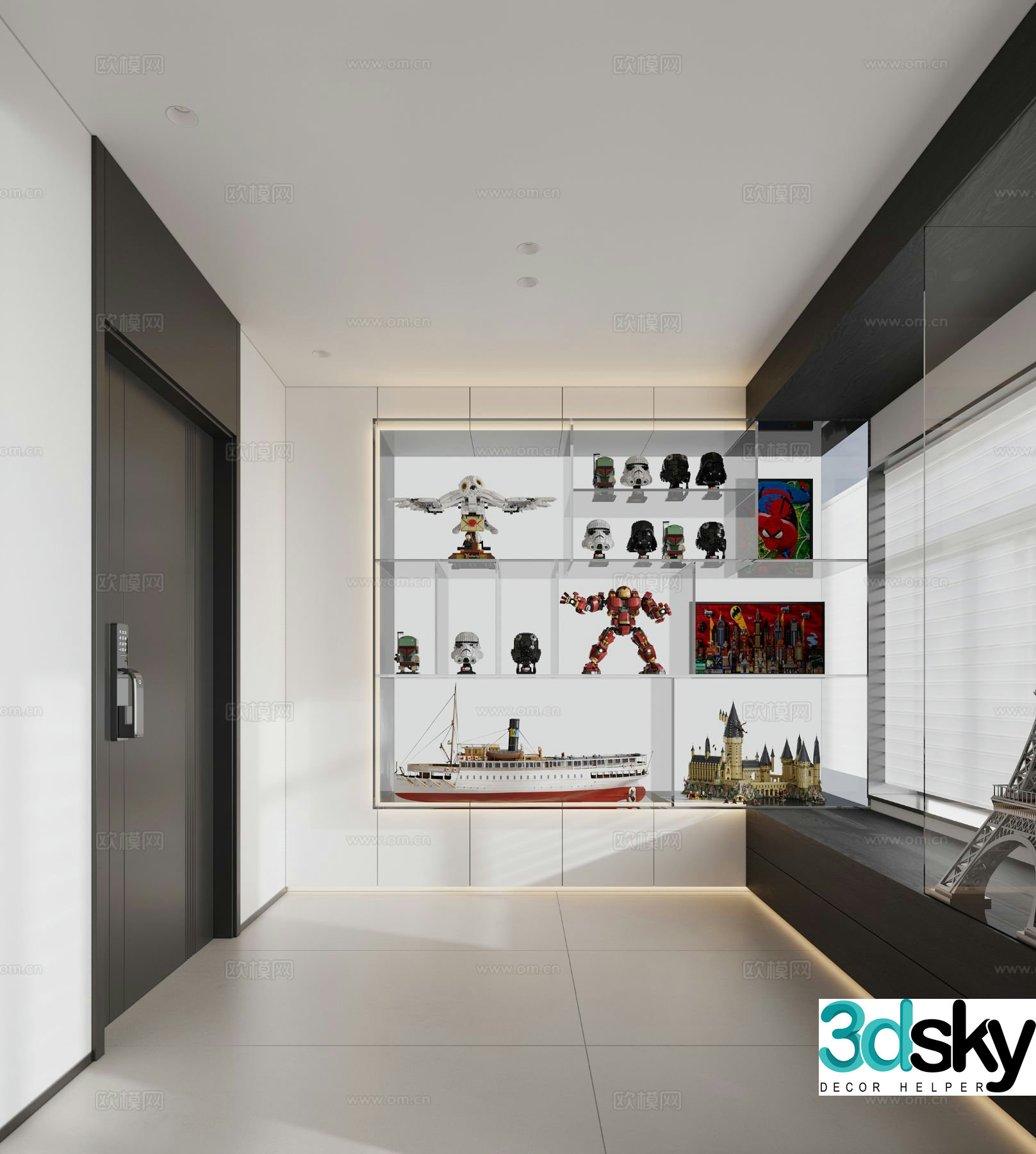Entrance hall entrance hall aisle 3D model