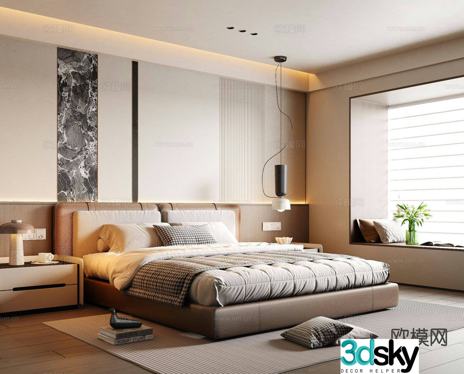 Italian style bedroom master bedroom 3d model