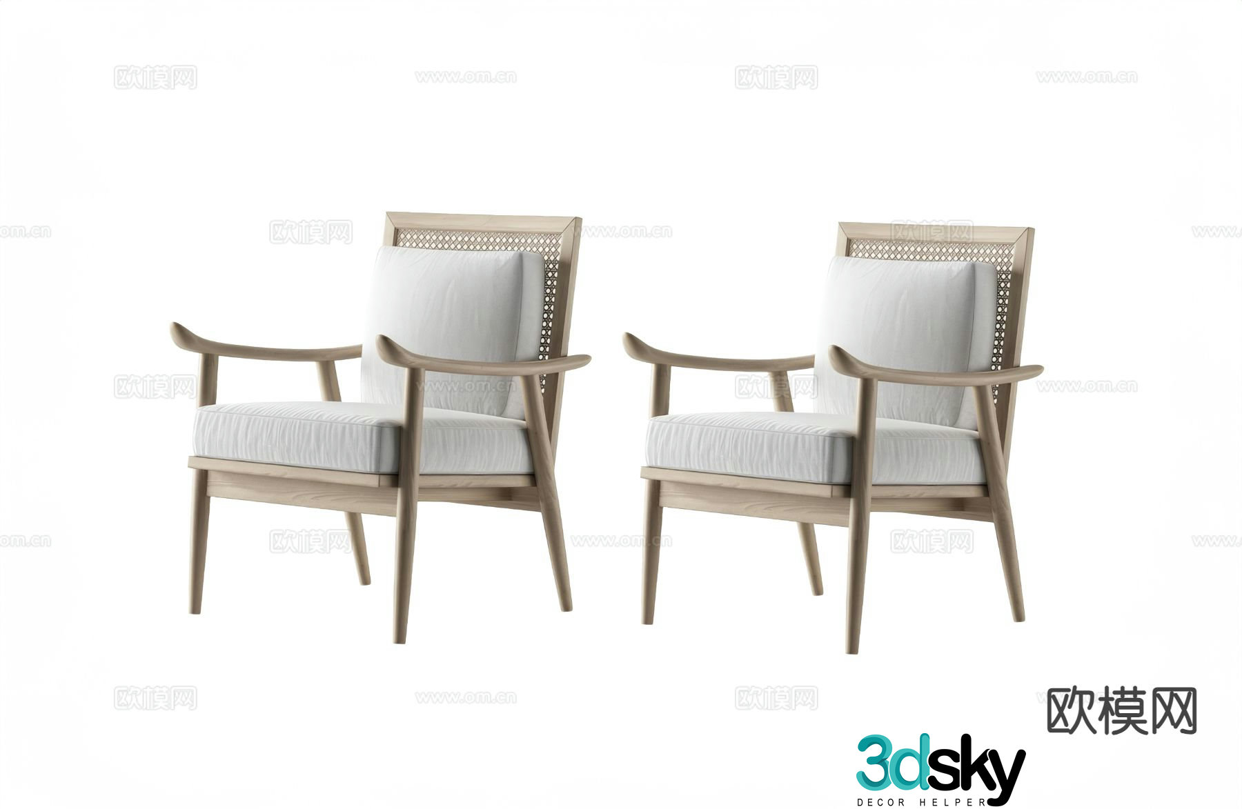 Wabi-sabi chair leisure chair 3d model