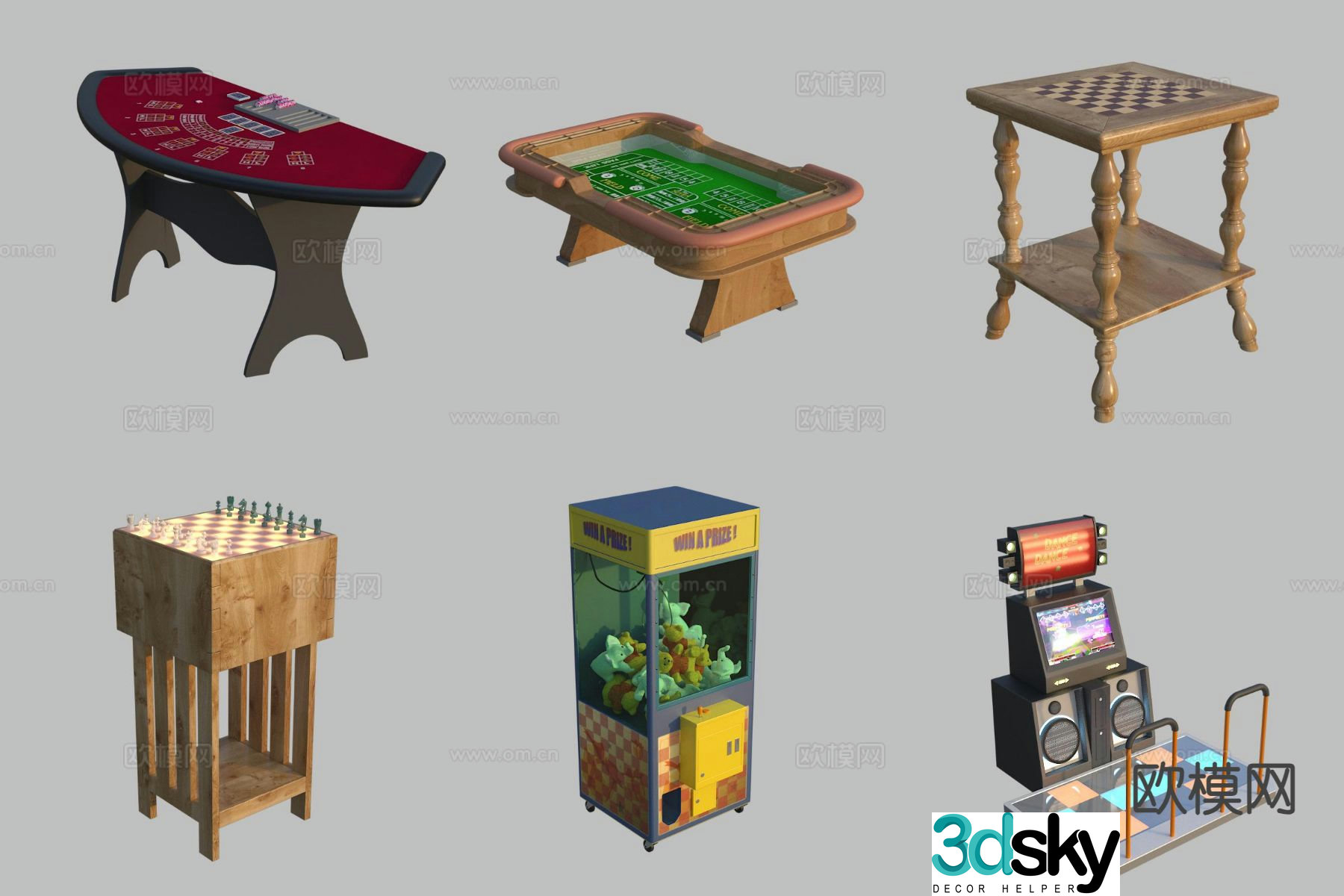 Amusement rides arcade game machine 3d model