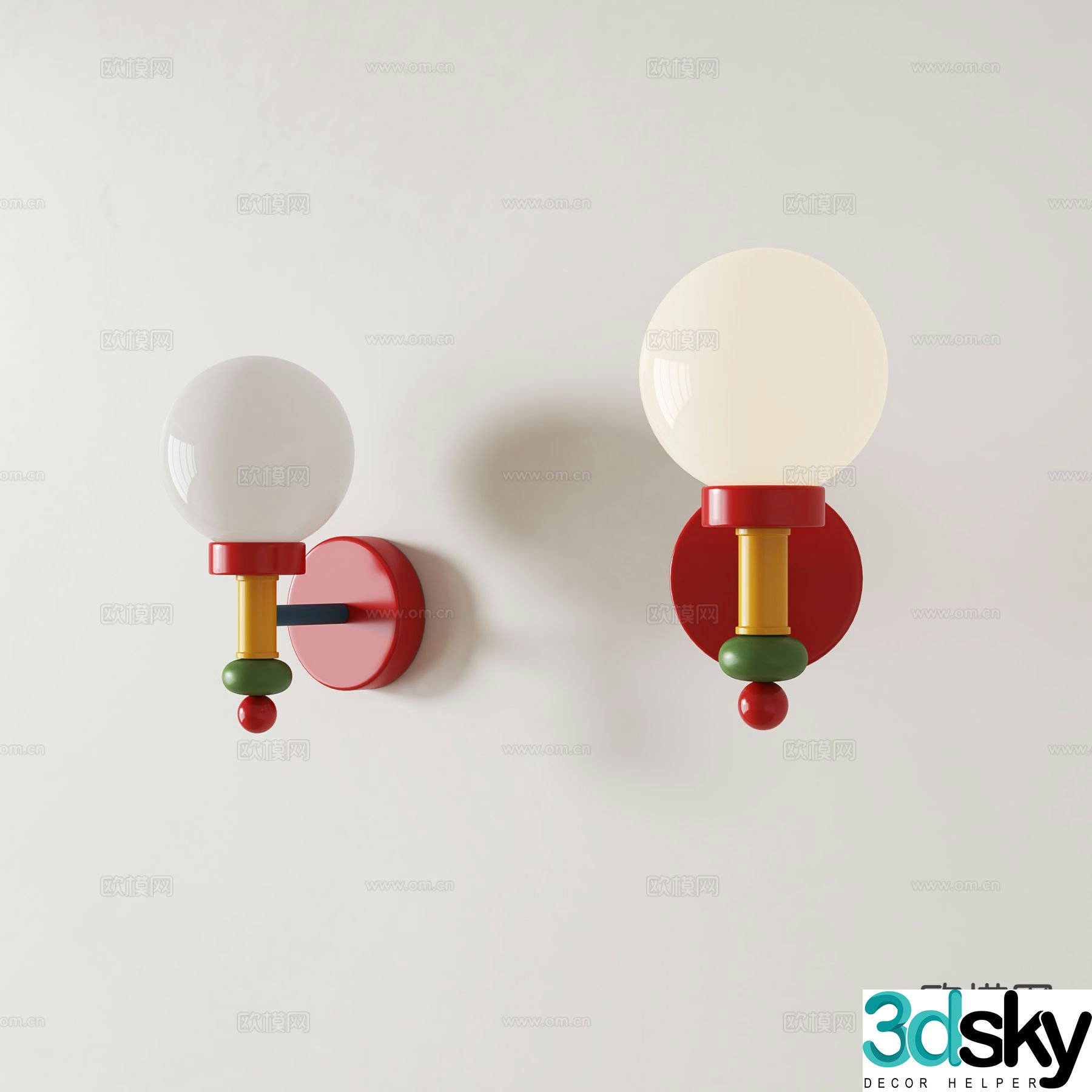 Memphis Wall Light Wall Light 3d model