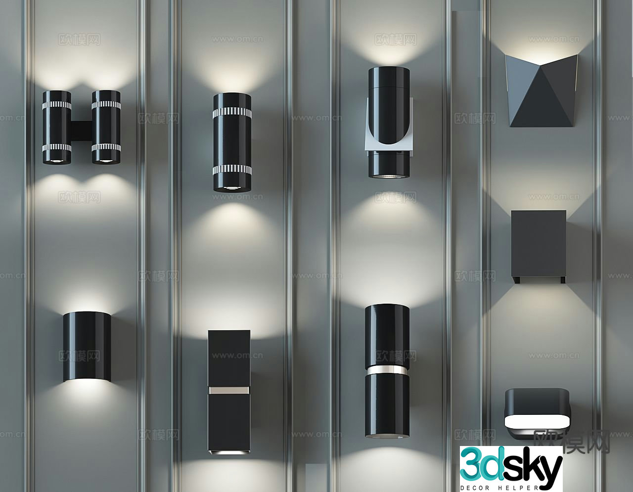 Simple wall lamp wall lamp 3d model