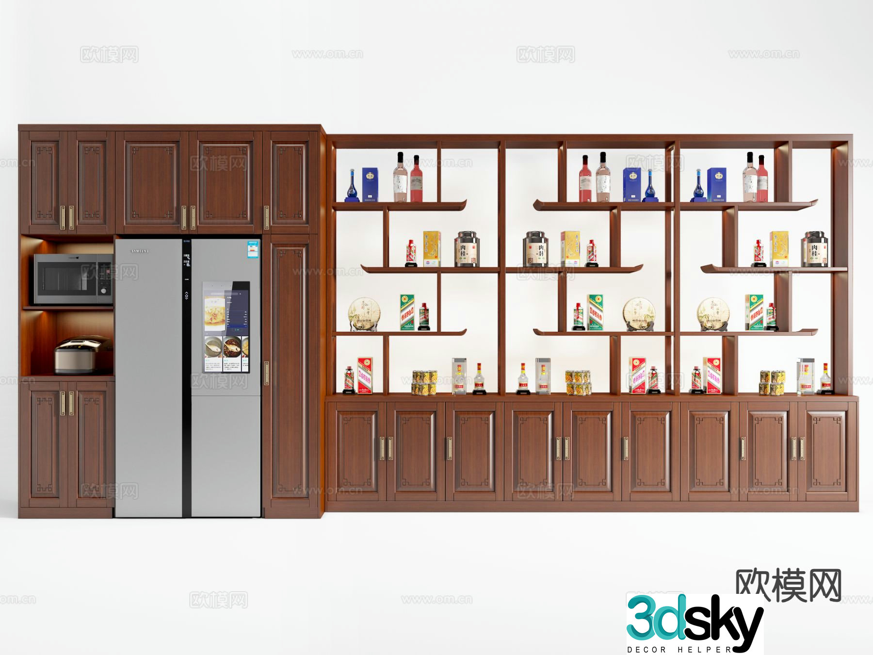 New Chinese wine cabinet 3D model