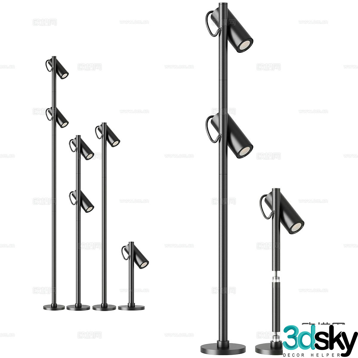 Modern lawn lamp floor lamp landscape lamp 3d model