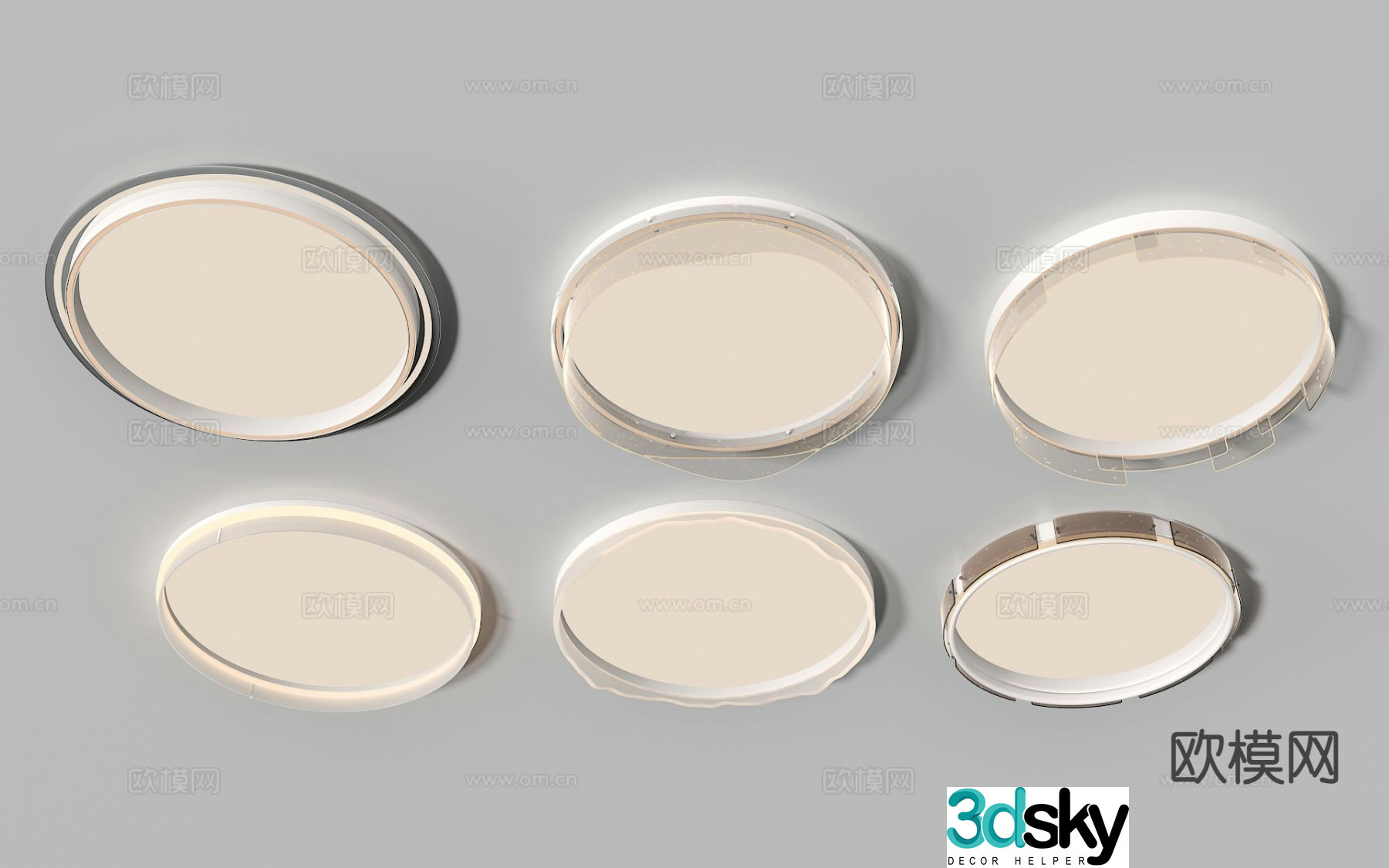 Living room ceiling lamp round ceiling lamp 3d model