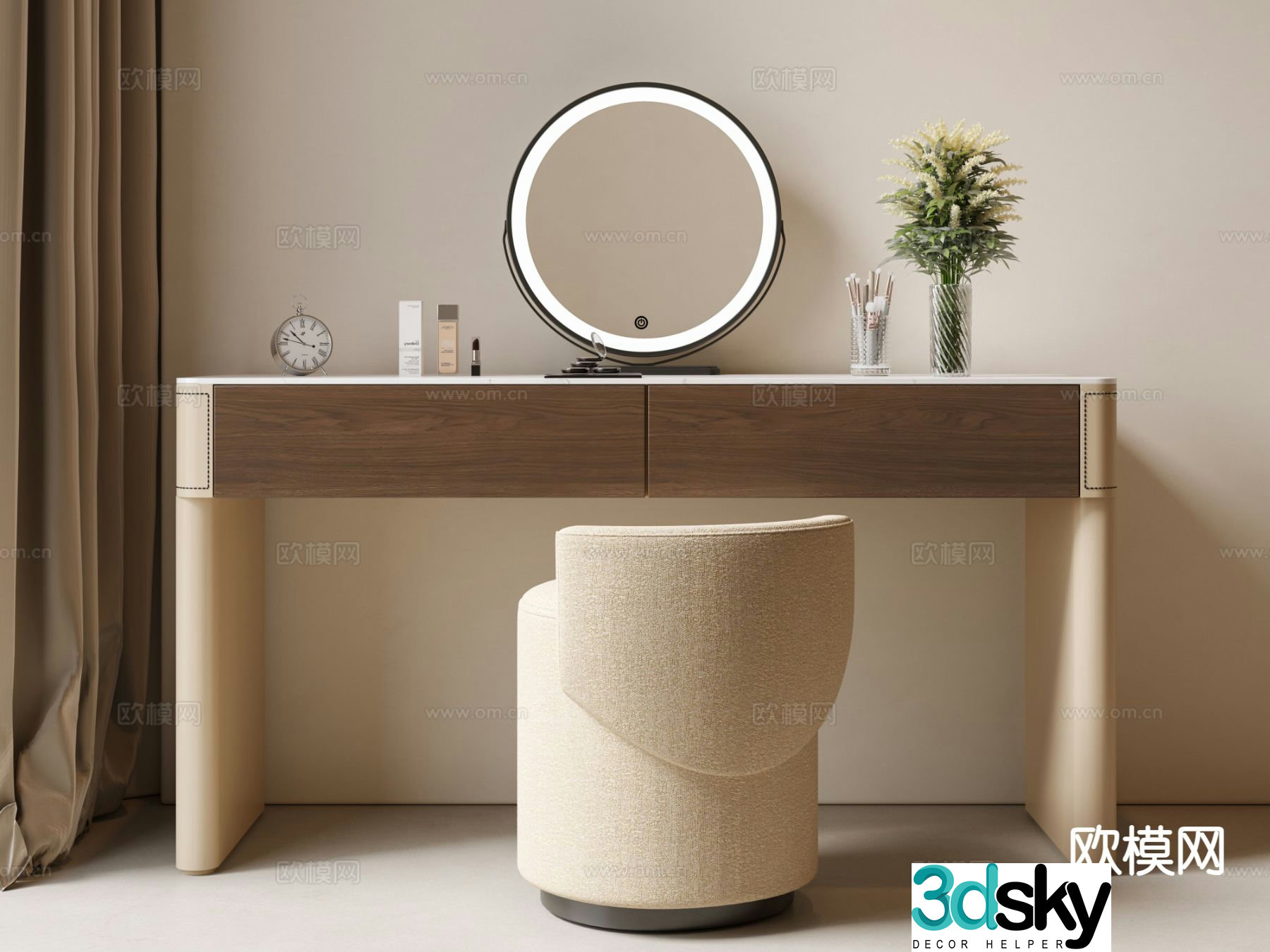 Modern dressing table 3d model
