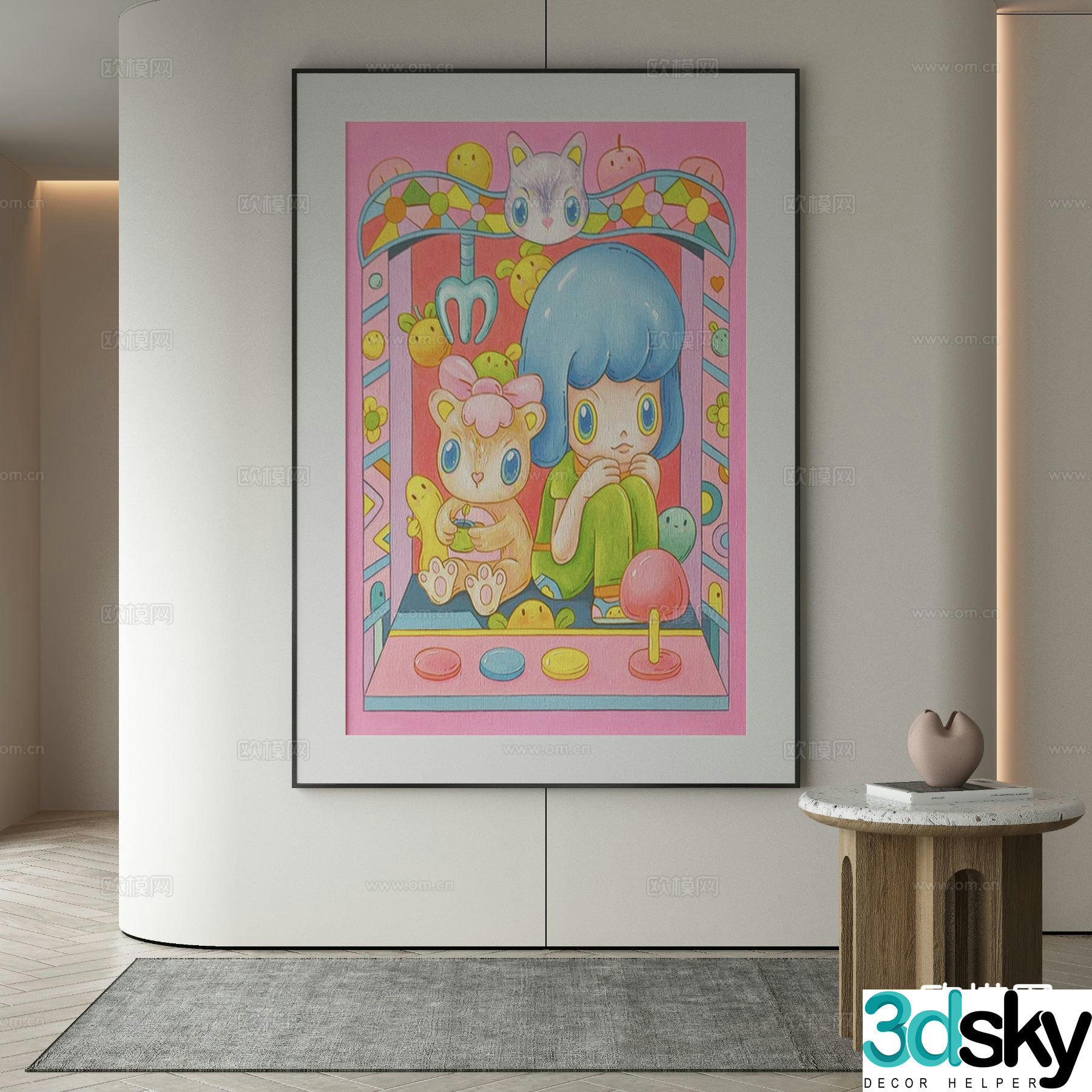 Children’s hanging paintings cartoon paintings decorative paintings 3D model
