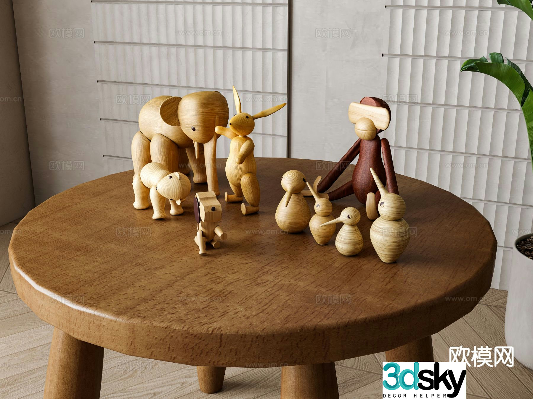 Modern building block toys doll 3d model