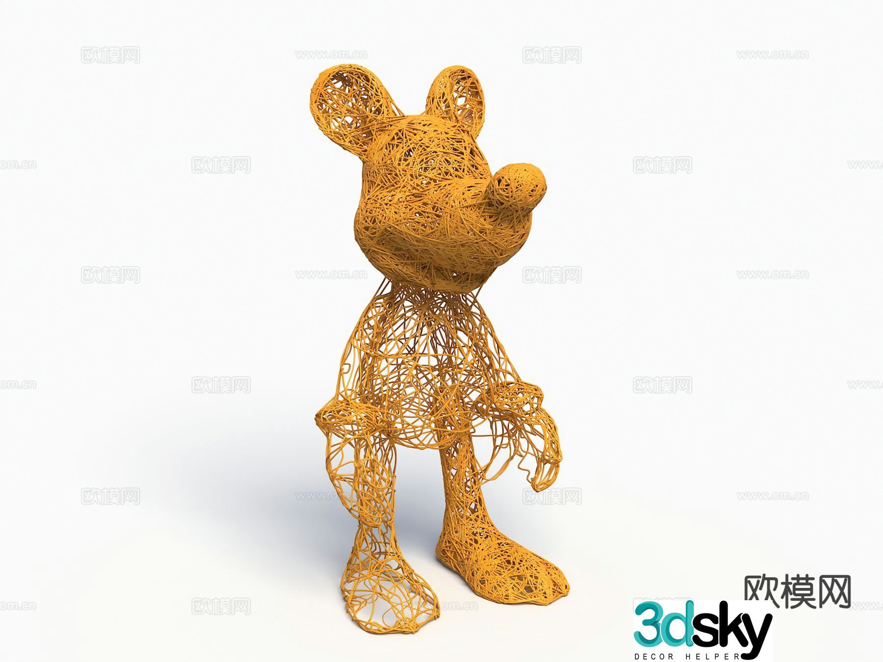 Modern sculpture theme sculpture 3d model