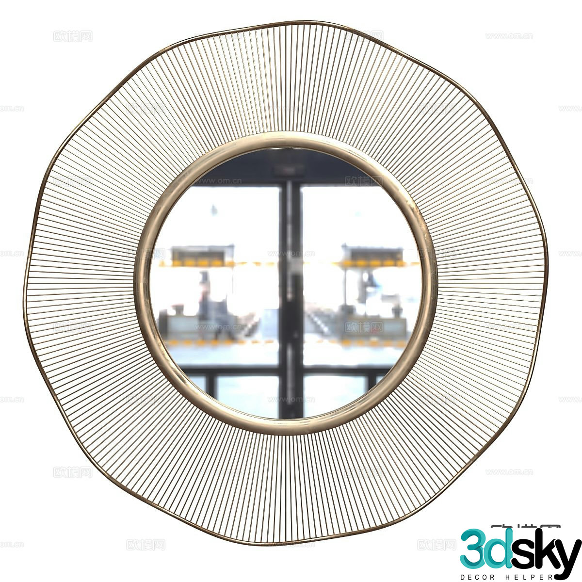 mirror decorative mirror bathroom mirror 3d model
