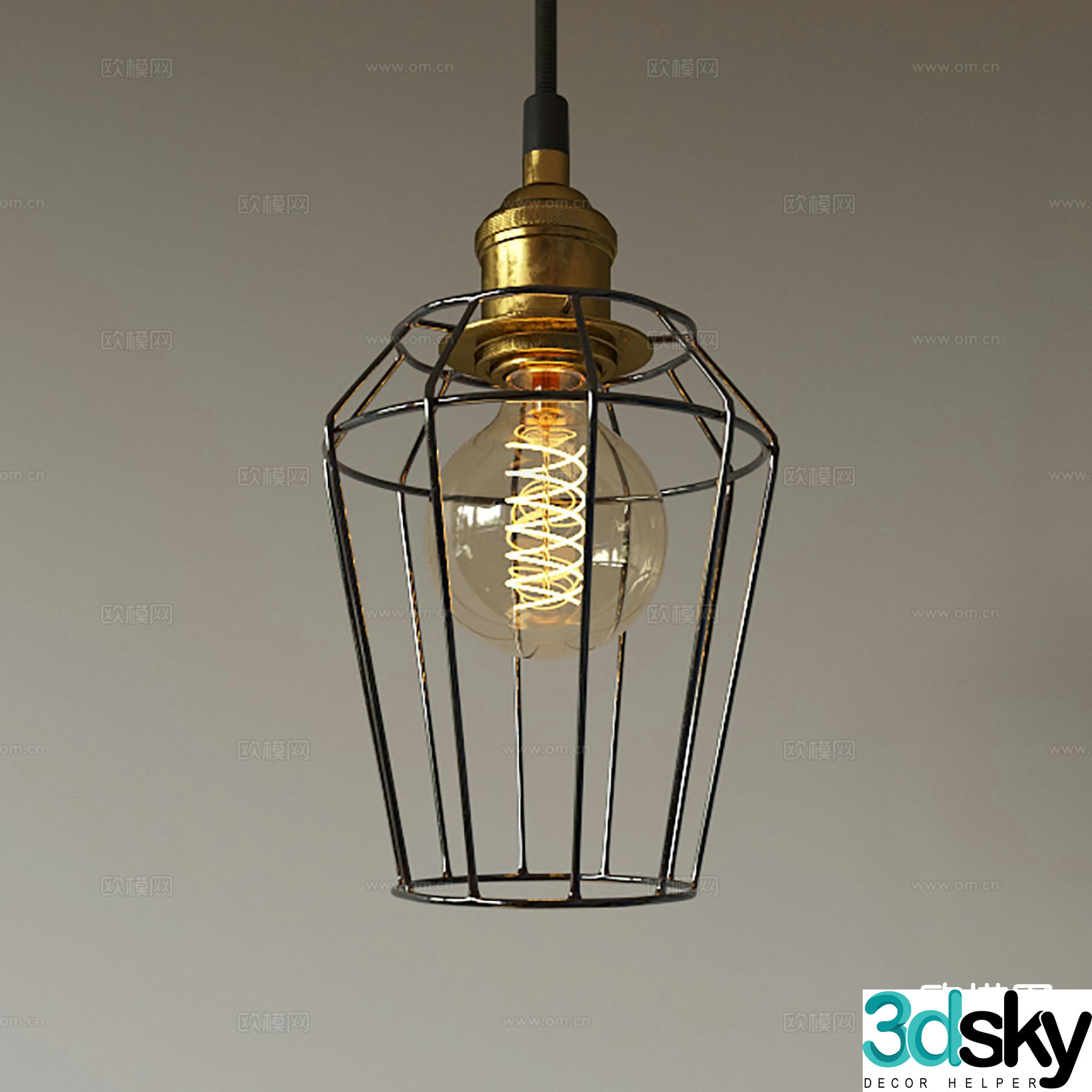 Simple European chandelier art chandelier 3d model