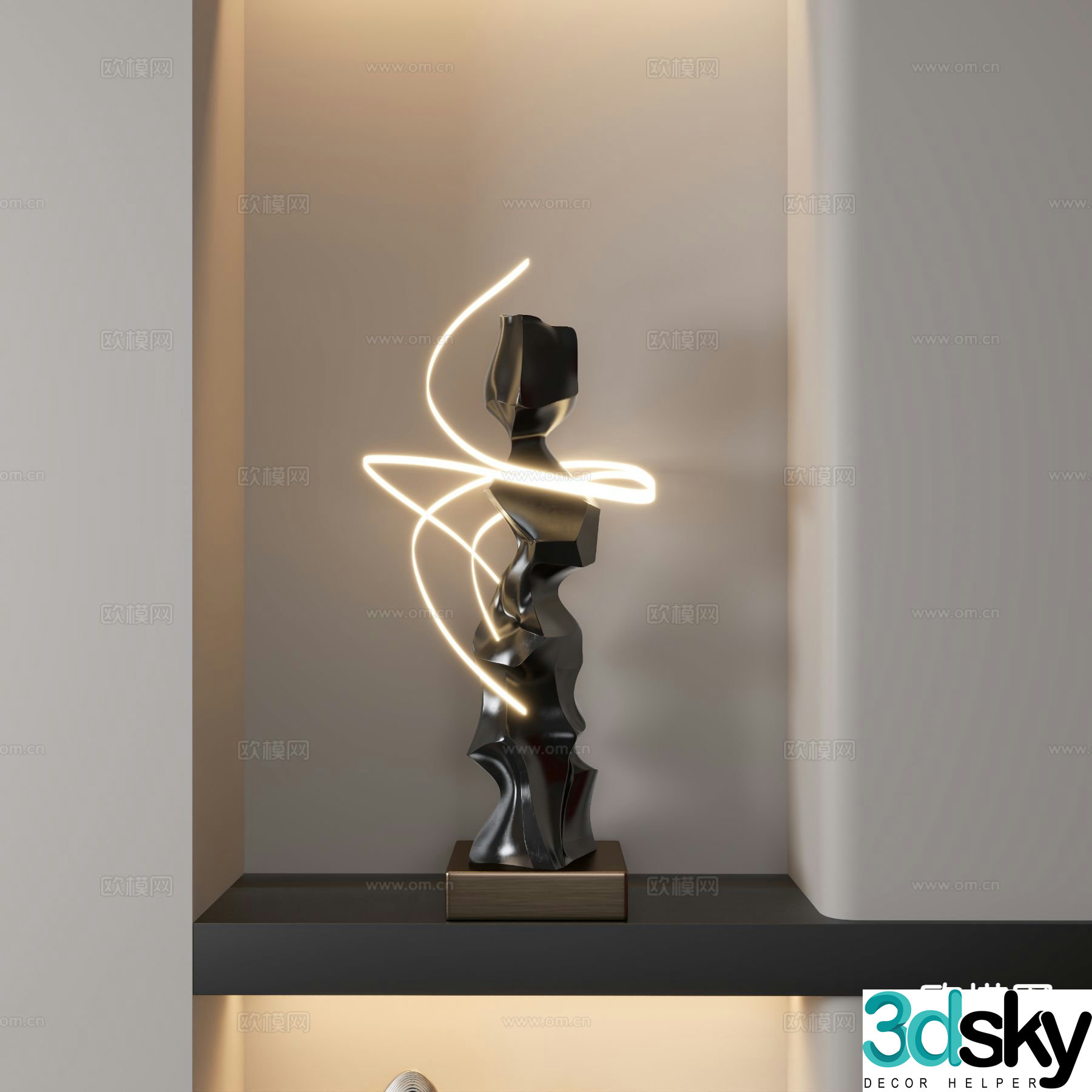 Abstract sculpture art ornament 3d model