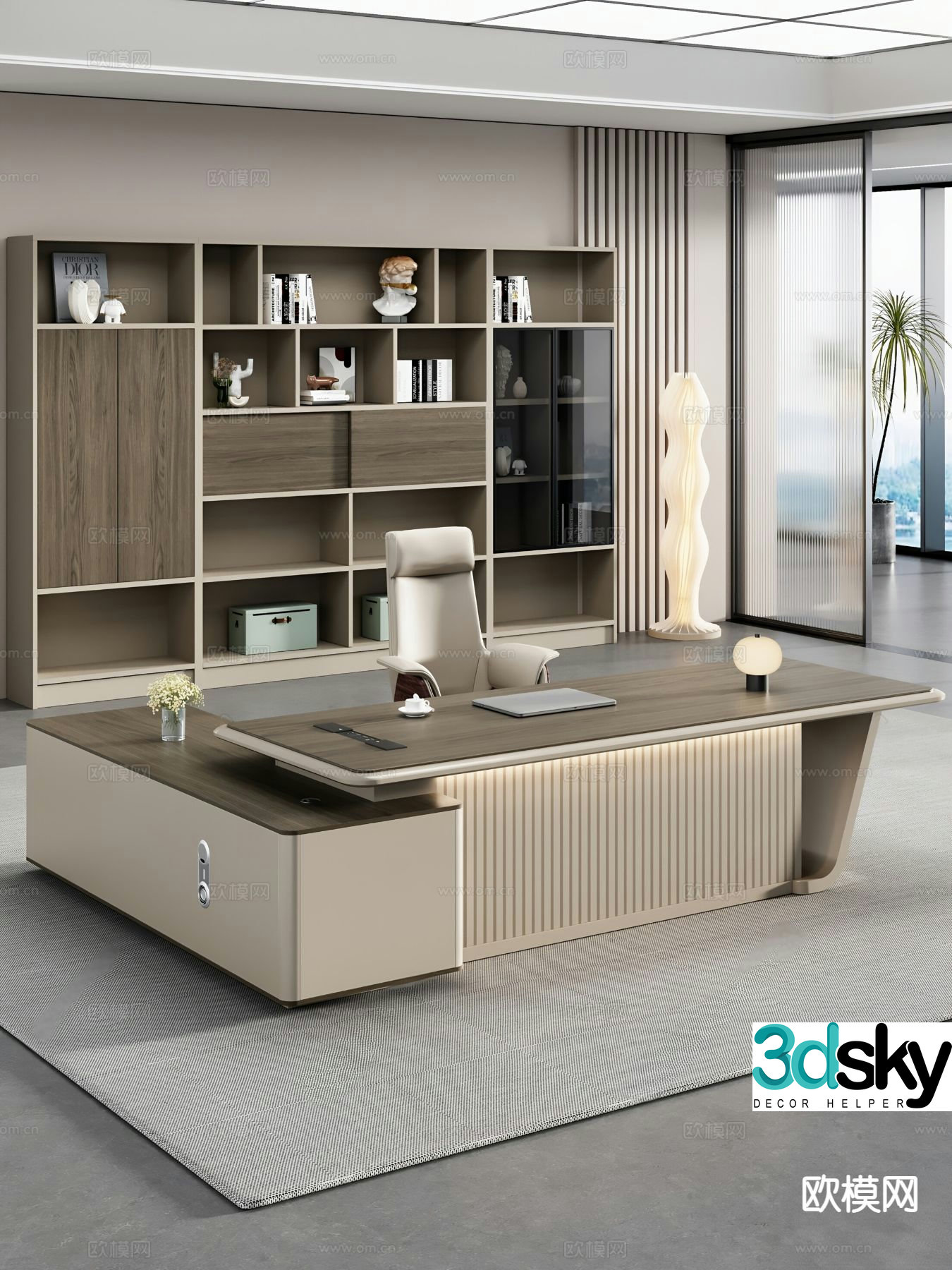 Modern executive desk boss desk executive desk 3d model