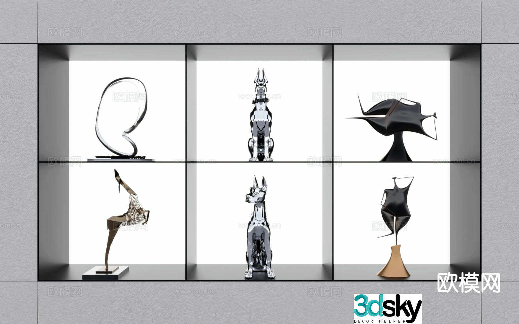 Abstract sculpture art ornament 3d model