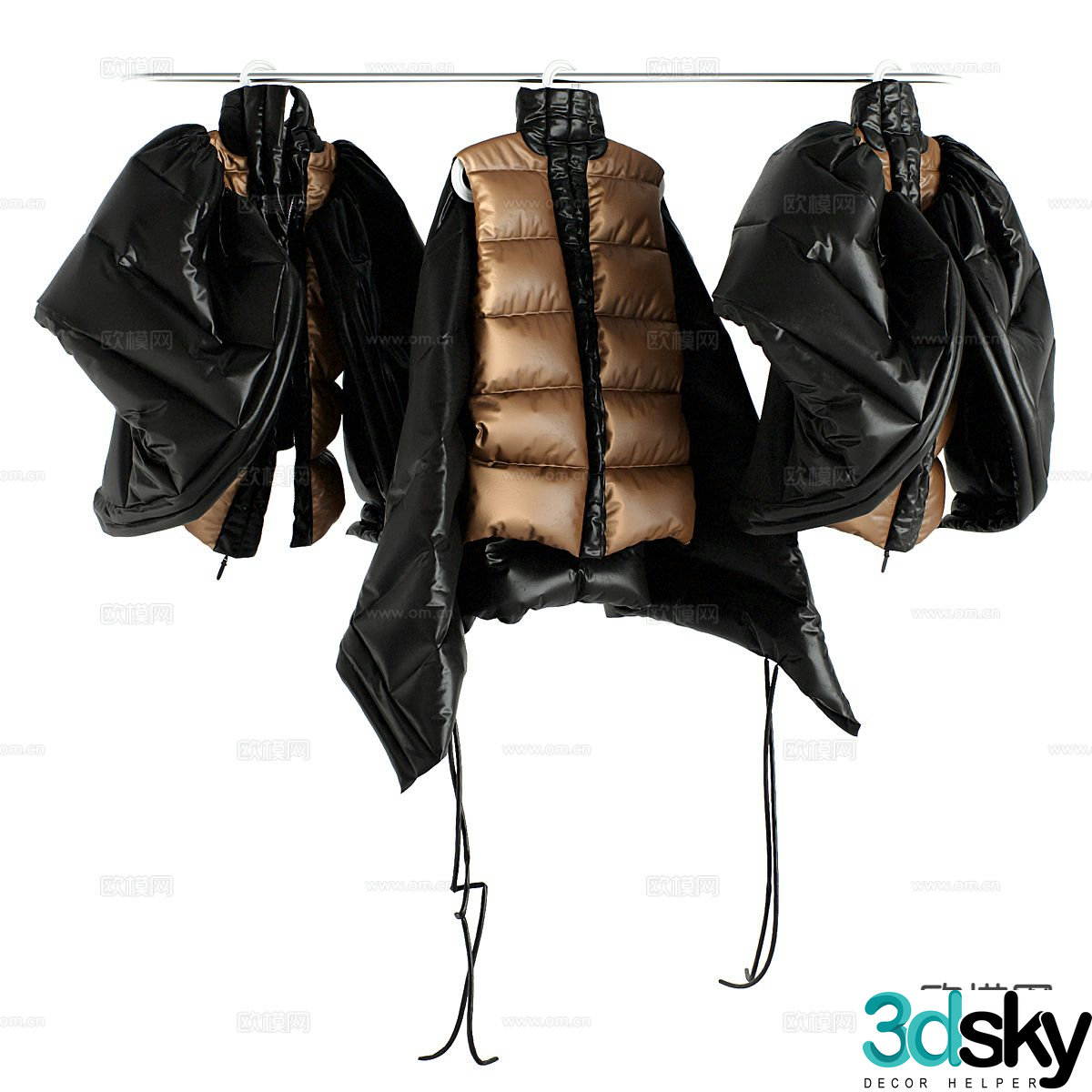 down jacket clothing clothes 3d model